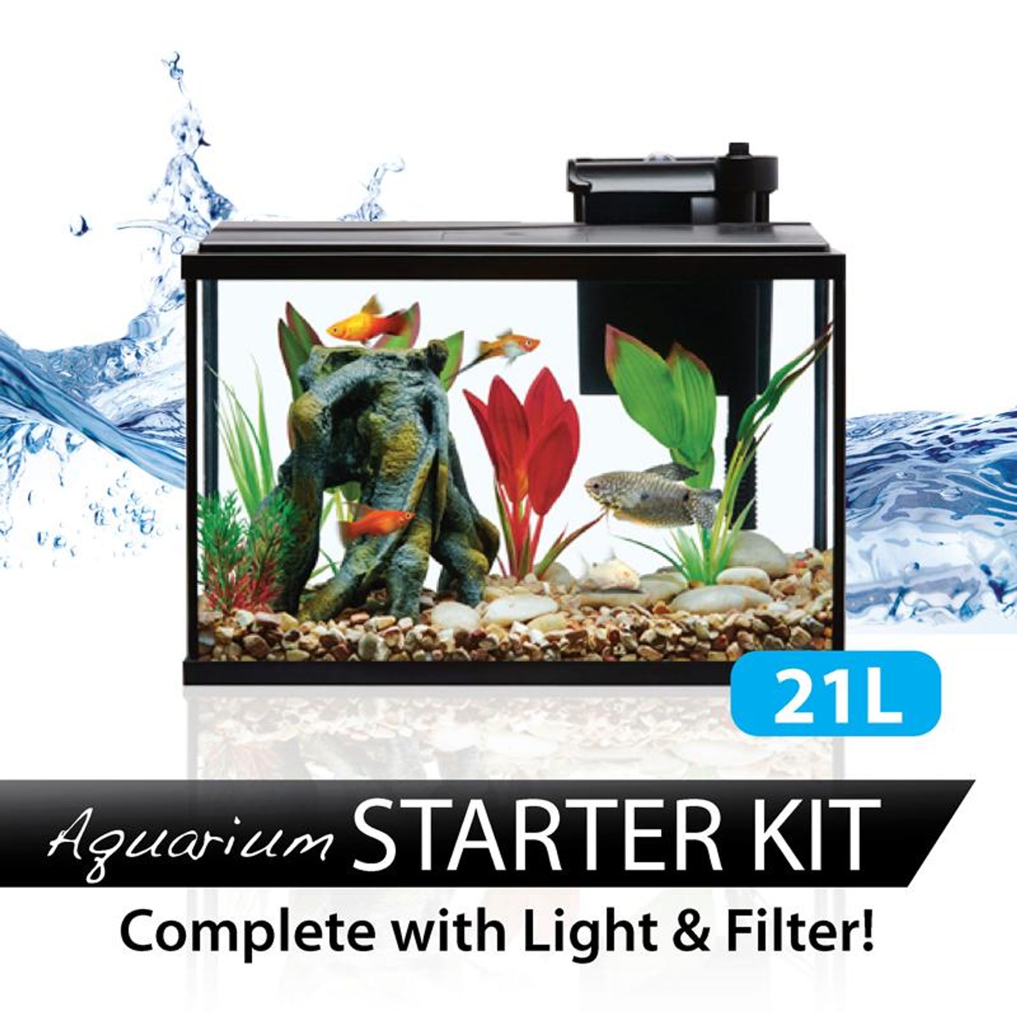 [Resun] 21L Starter Aquarium Fish Tank complete with LED Lights