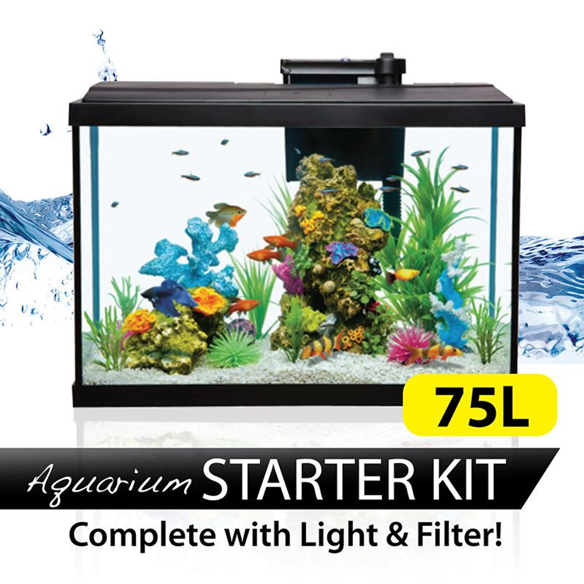 [Resun] 75L Grand Starter Aquarium Fish Tank complete with LED