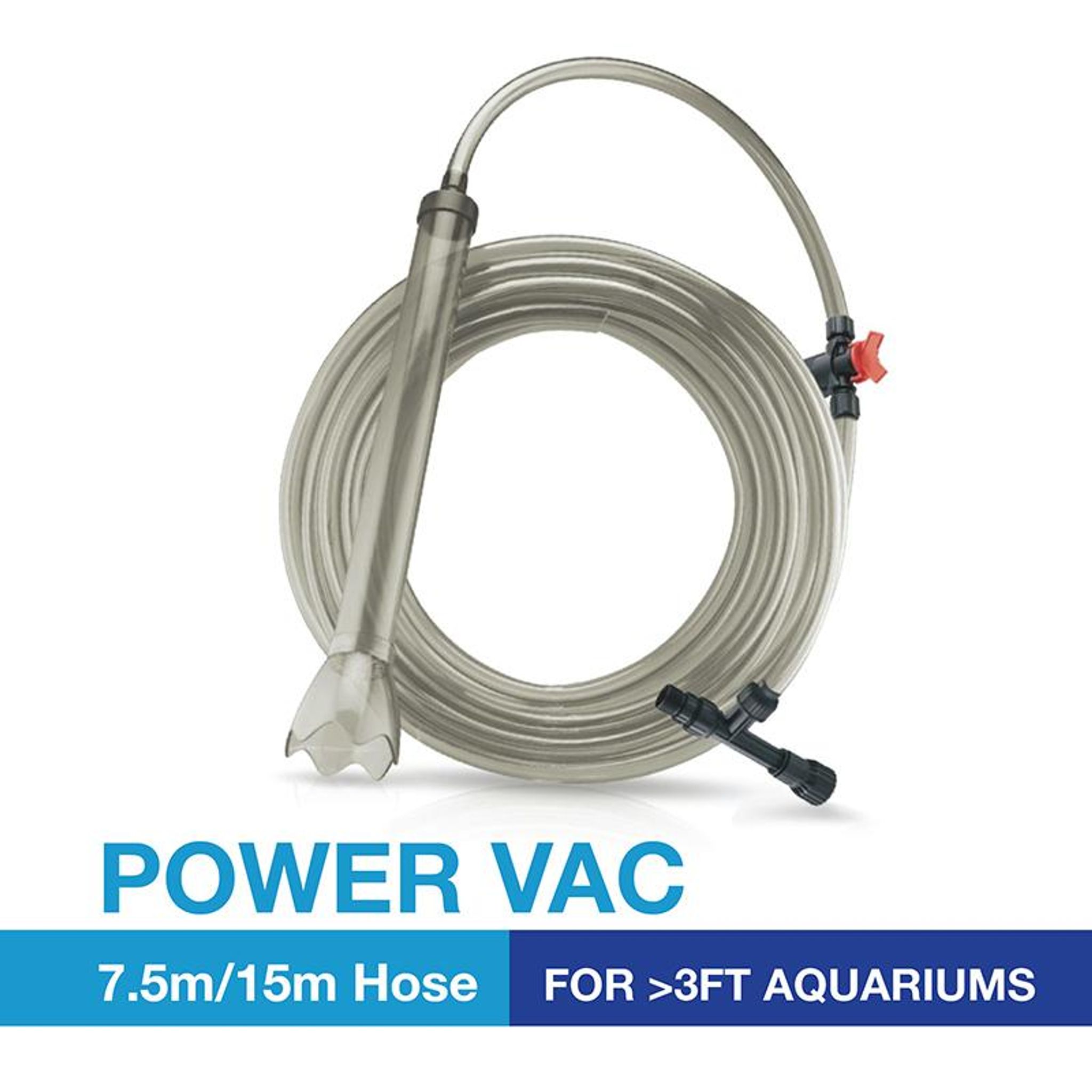 [Resun] Power Vac 2-in-1 Siphon Cleaner & Water Change Hose for Large Aquarium Fish Tanks (more than 3ft)