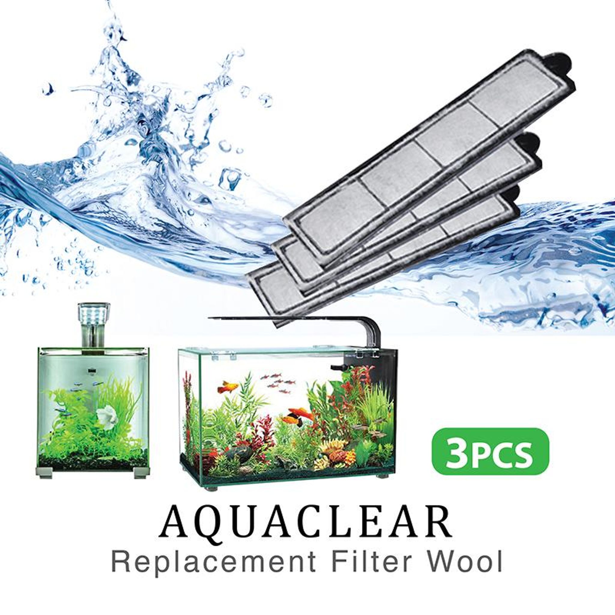 [Aquasyncro] 3pcs Replacement Filter Wool for Aquaclear Designe