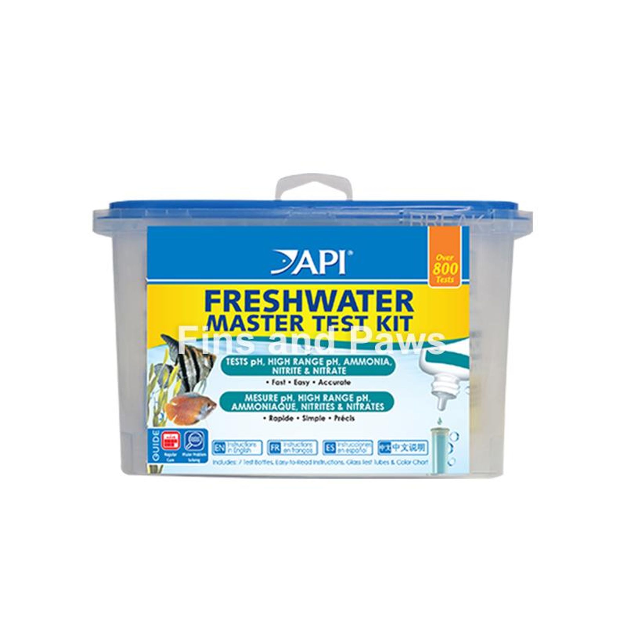 [API] Master Test Kit (pH, High Range pH, Ammonia, Nitrite, and Nitrate)