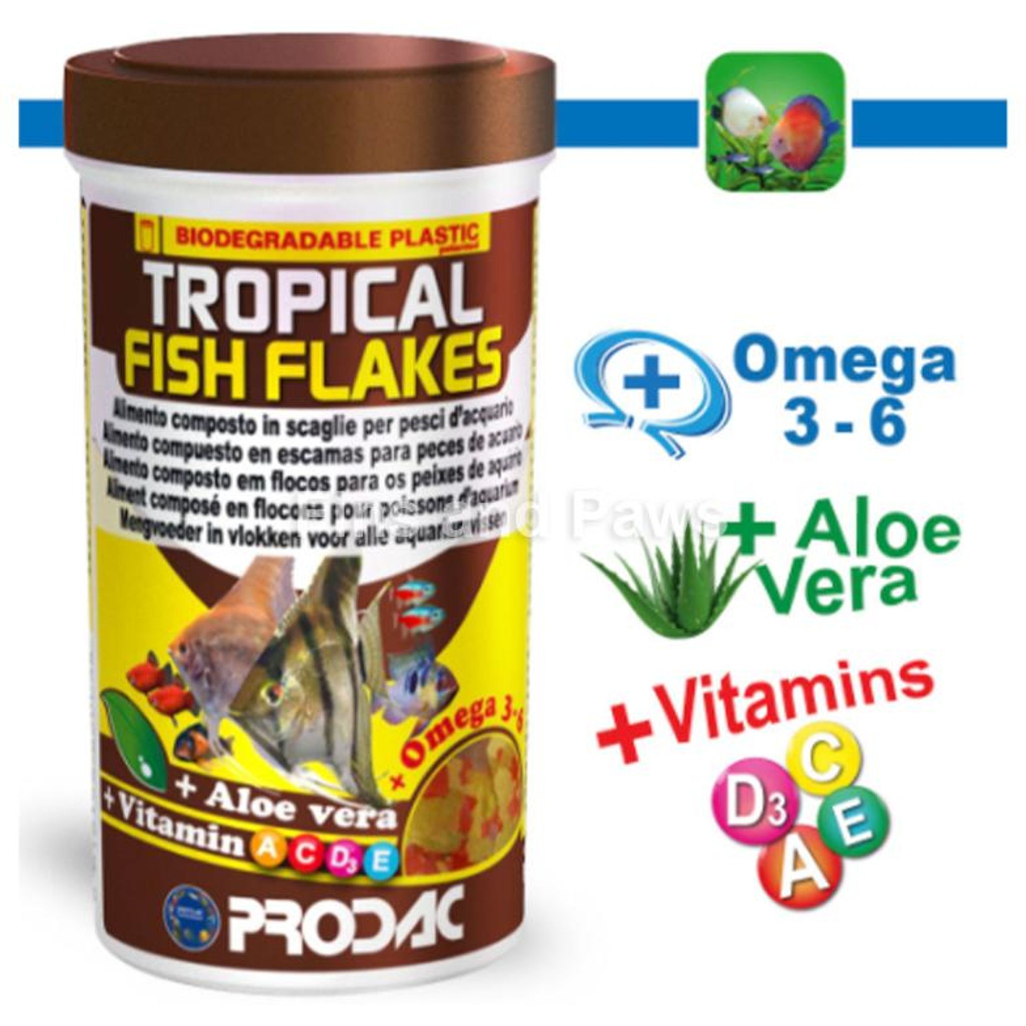 [Prodac] Tropical Fish Flakes for Aquarium Fishes 50g/1.76oz