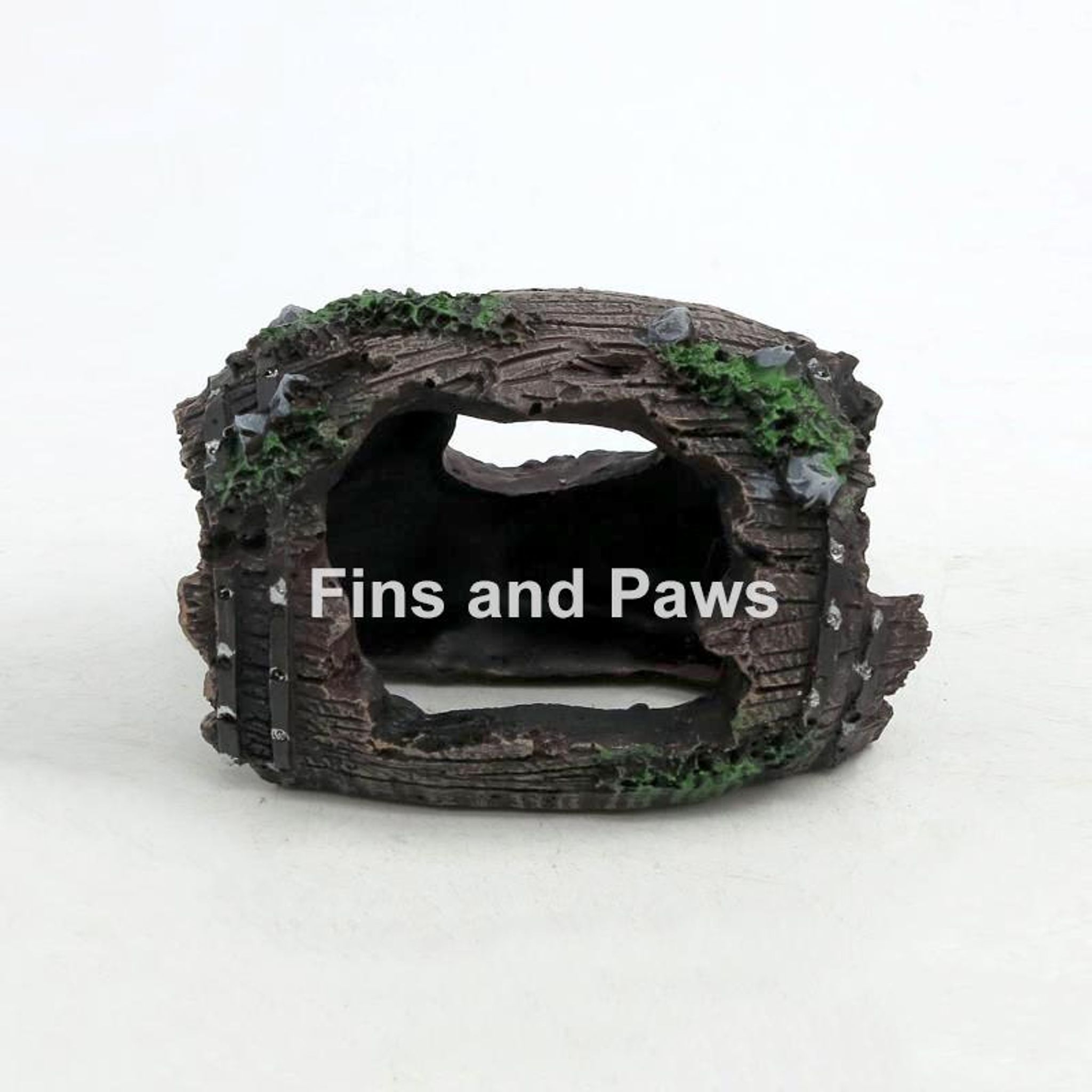 [Acquanova] Barrel Flat Aquarium Ornament (9x6x7cm)