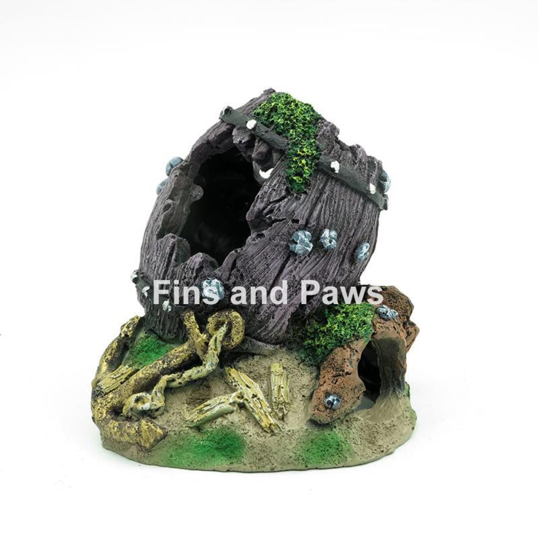 [Acquanova] Barrel Stand Aquarium Ornament (14x10x11cm)
