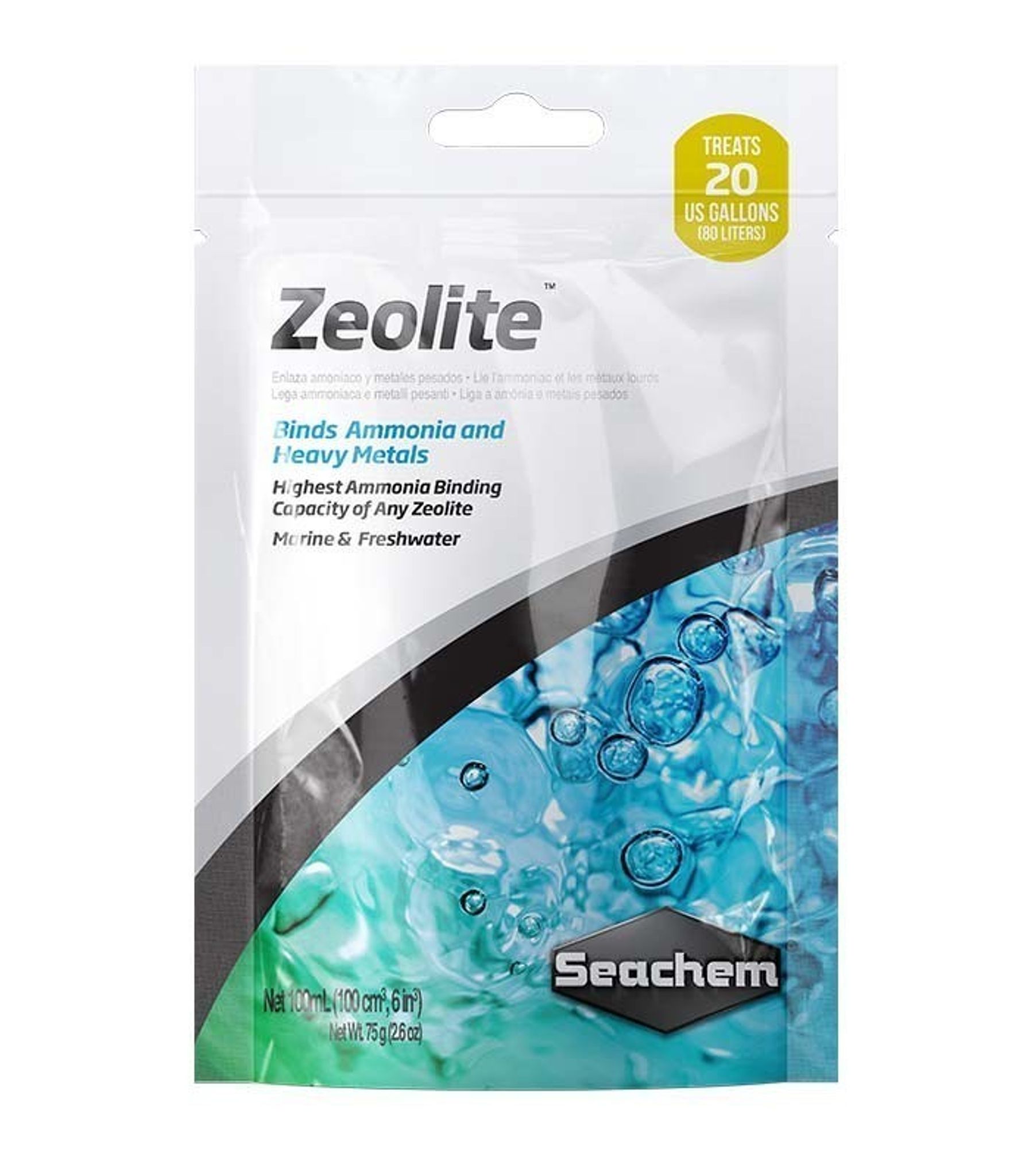 SEACHEM ZEOLITE 100ML BAGGED (SC-1271)