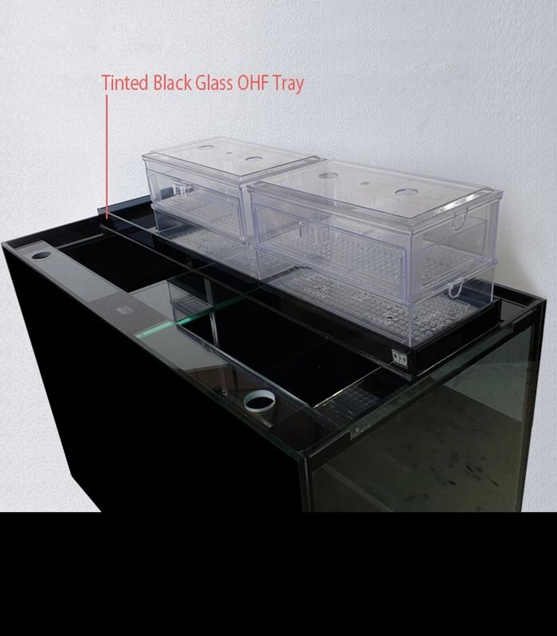 TINTED BLACK GLASS OHF TOP TRAY