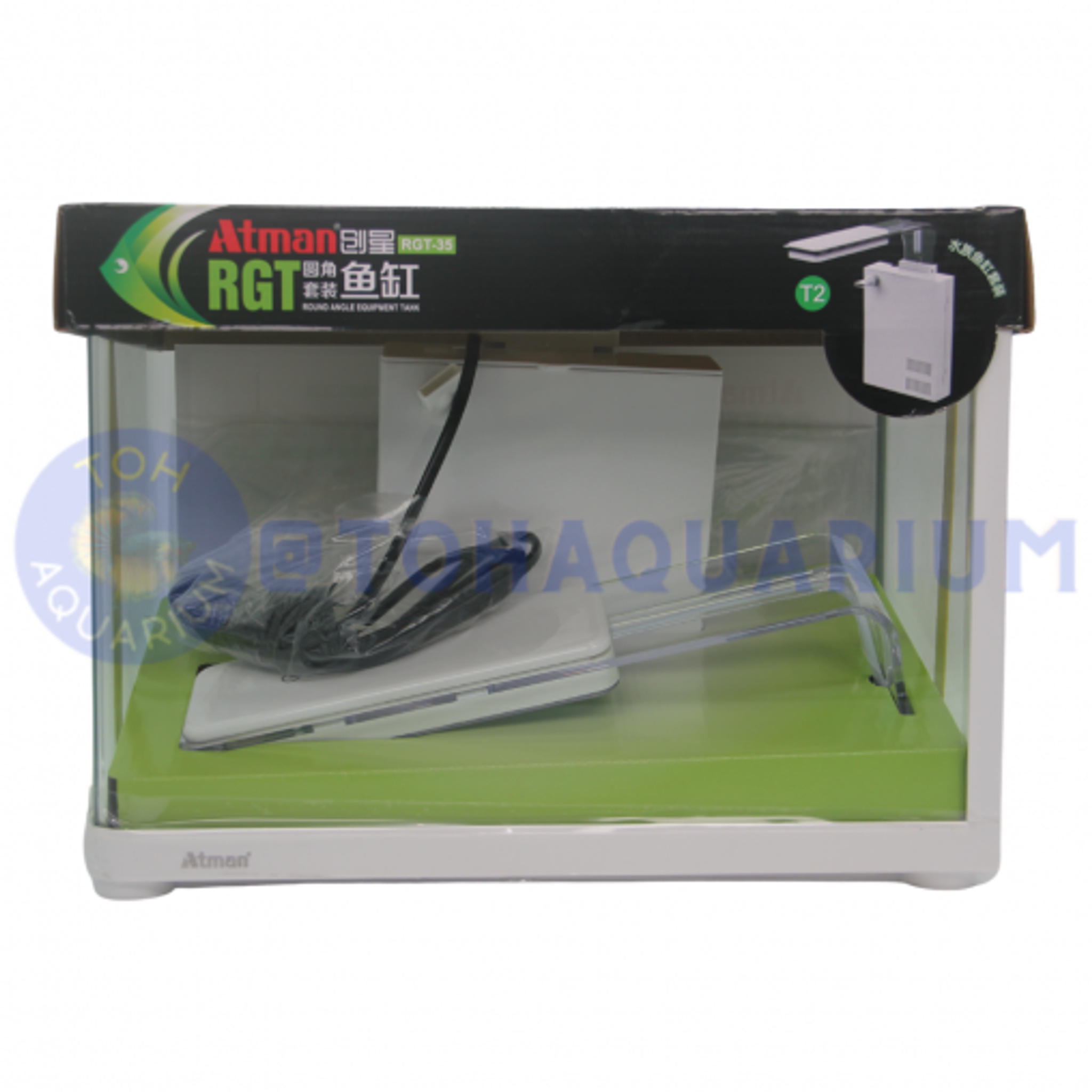 Atman RGT 35.4x18.4x26cm Round Tank Set White
