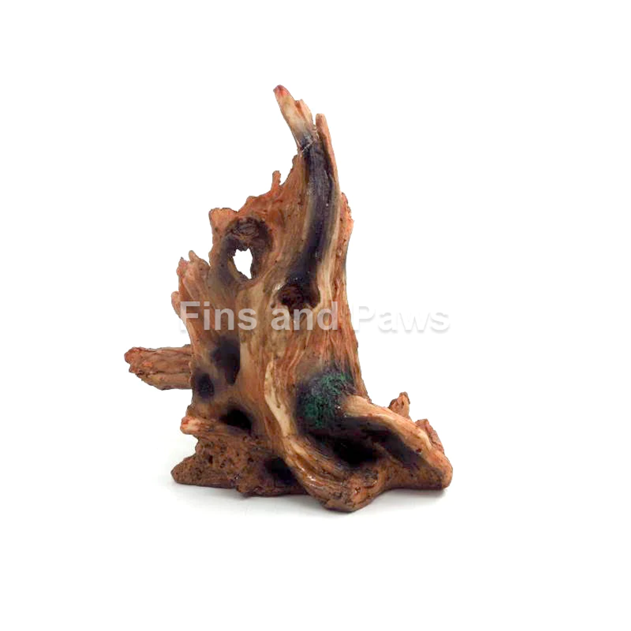 [Acquanova] Tree Stump Hide-Out Aquarium Ornament (15x8x19cm)