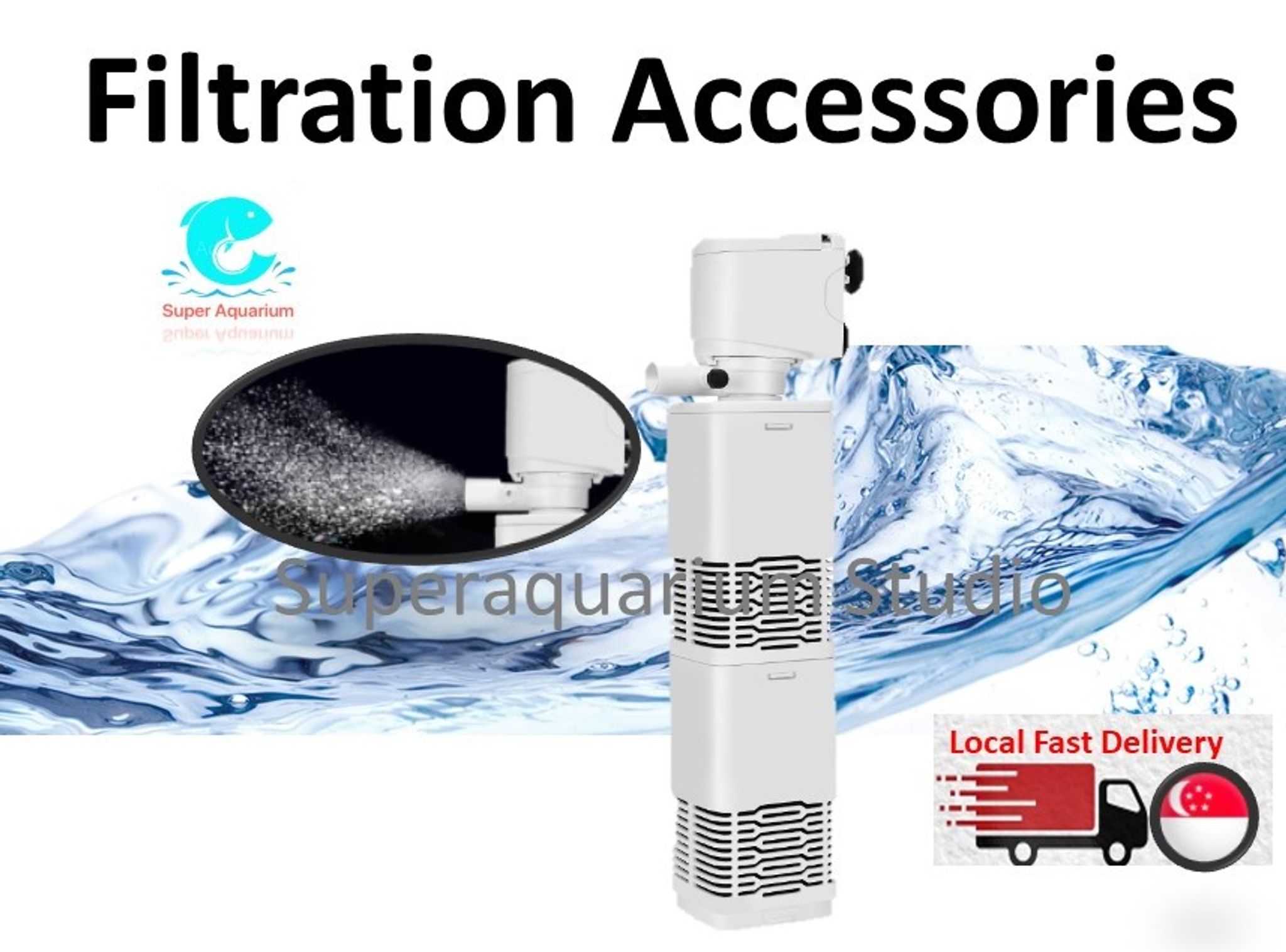 YEE Tank Filter Three-In-One, Aquarium Filter Box With Aeration Pump, Fish Filter Pump, Aquarium Cleaner