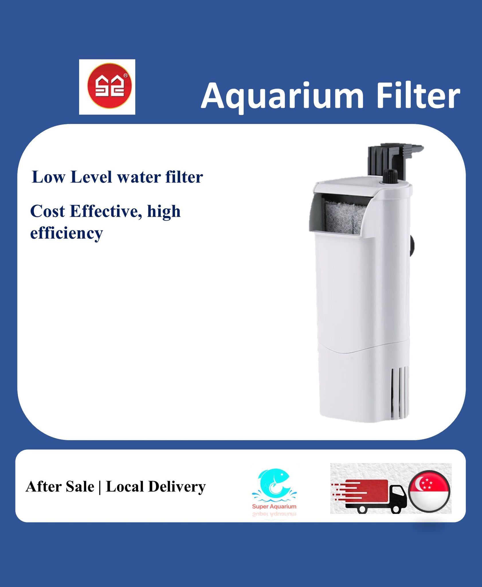 [SUNSUN] HN-012 internal filter for turtle tank small fish tank low water level