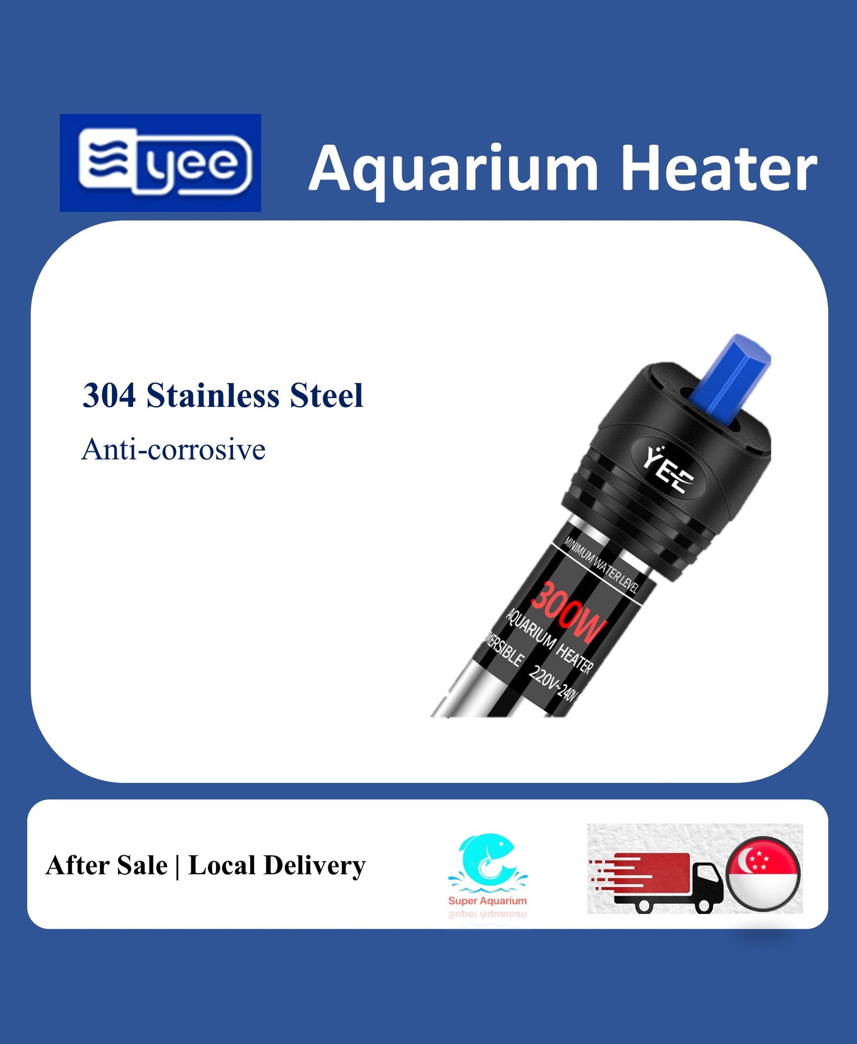 [YEE] Aquarium Heater, 100% Safe Fish Tank Heater, Maintained Temperature & Wide Compatibility, Fish Heater