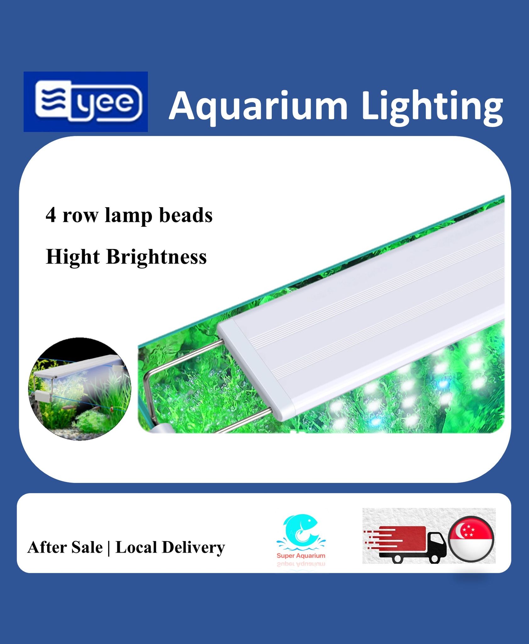 [YEE] Aquarium LED Light, Aqua Smart Technology, Saving Splash | Aquarium Light