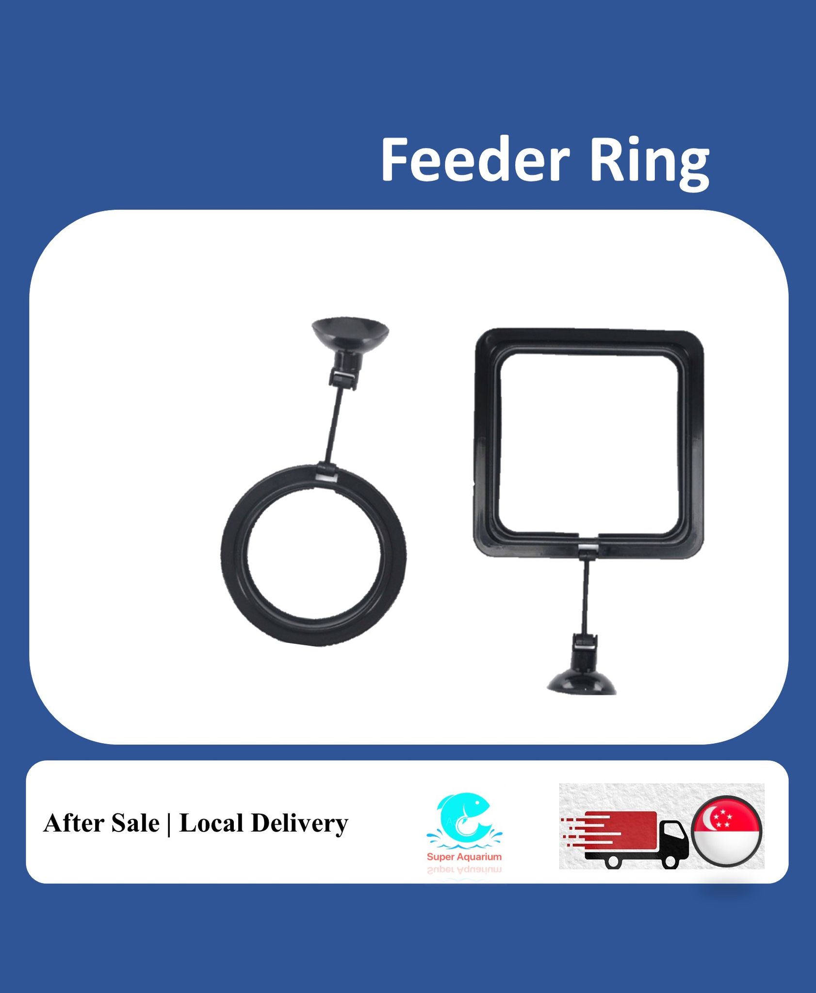 Floating ring for fish/ turtle feeding fish tank aquarium