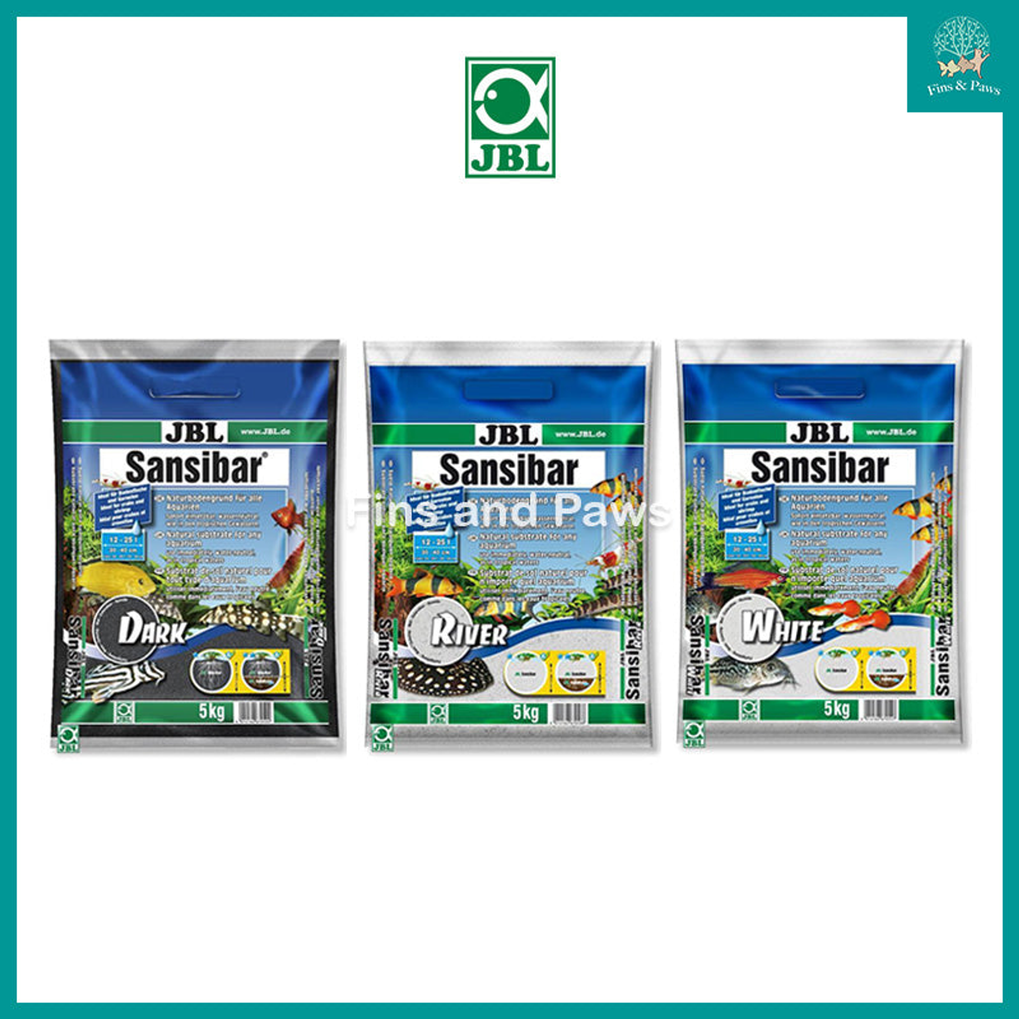 [JBL] Sansibar Aquarium Sand 5kg (Dark / River / White)