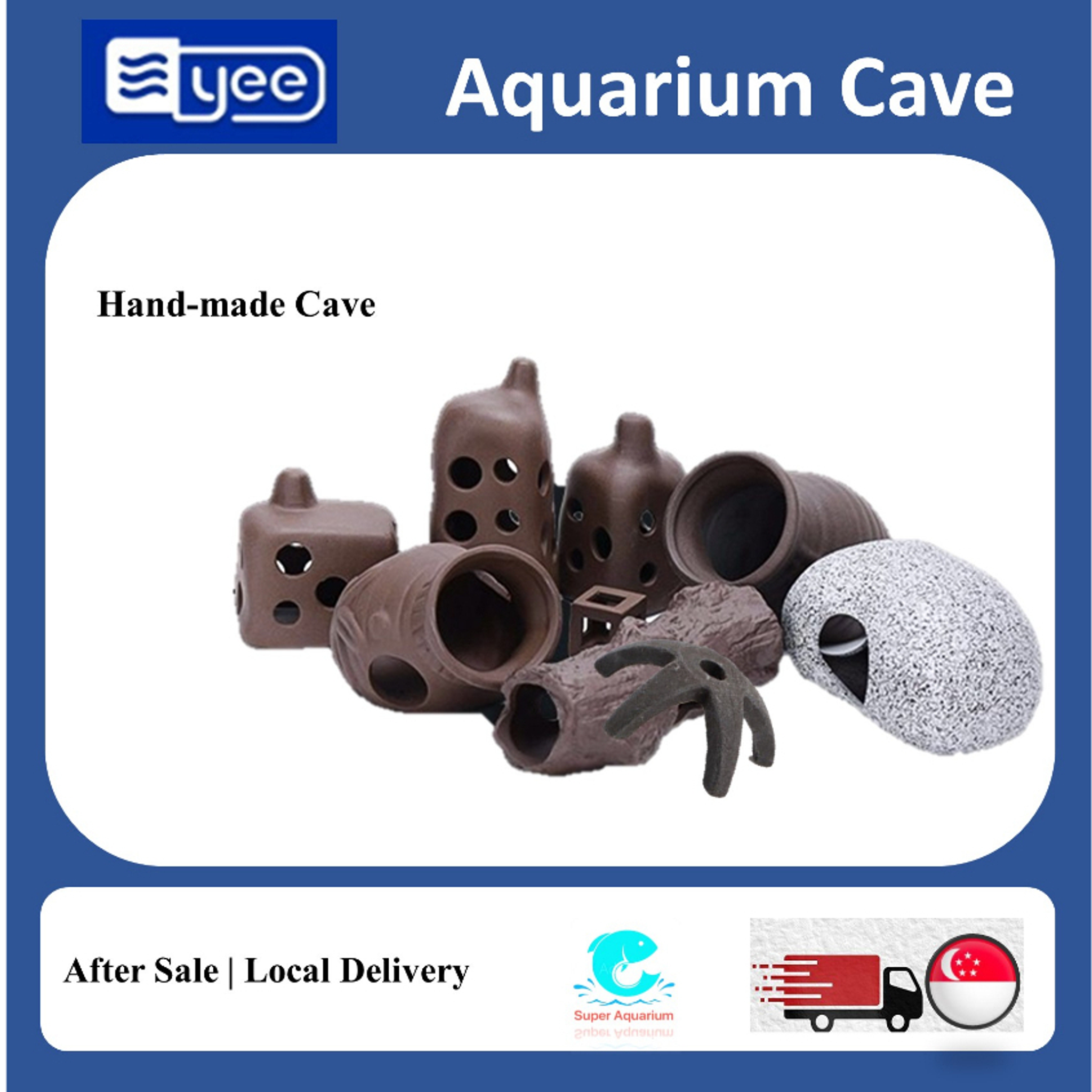[YEE] Fish tank cave aquarium shelter ceramic shrimp cave breedinbg for aquarium fish tank