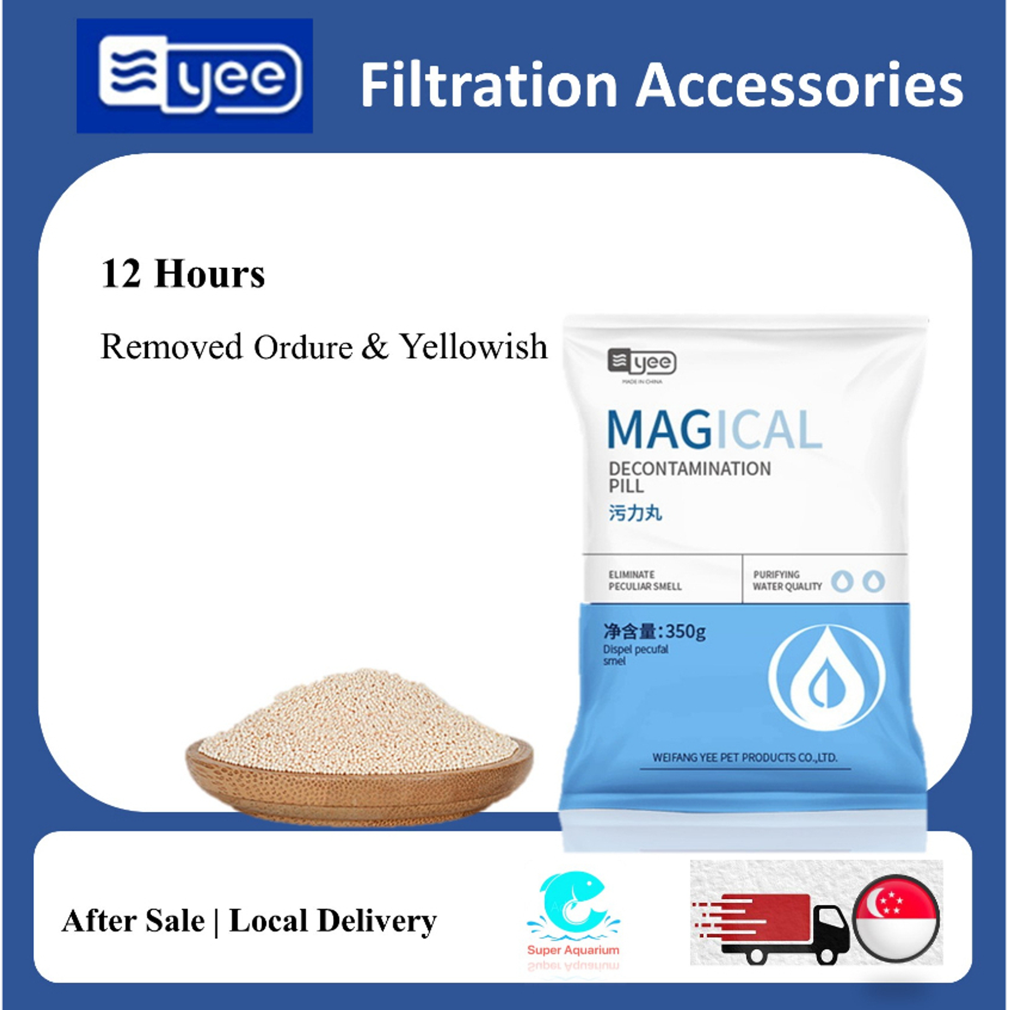 [YEE] Tank Filter, Small Fish Tank Filter In Mesh Bag To Remove Yellow Water, Filter Media