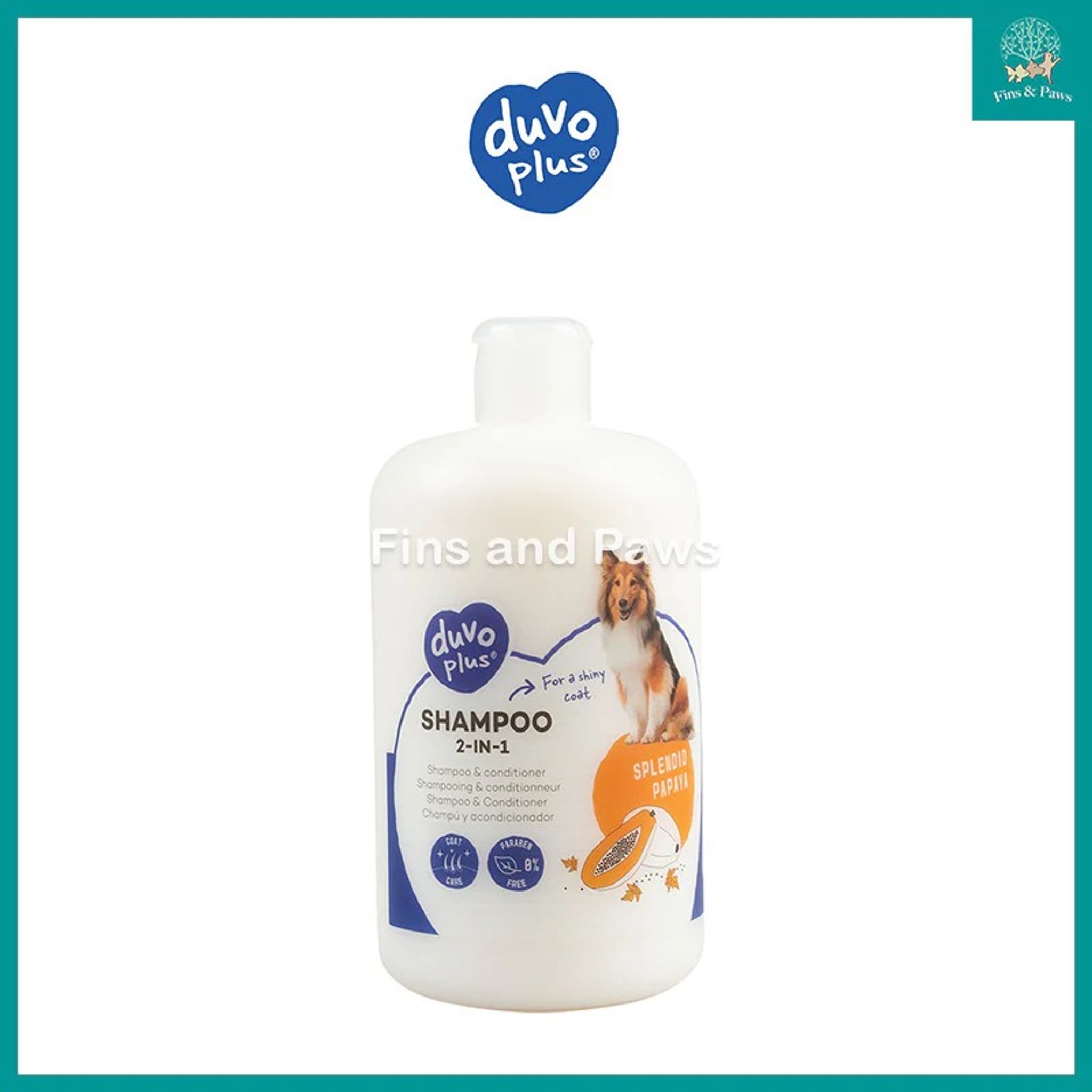 [Duvo Plus] 2-in-1 Dog Shampoo and Conditioner 250ml (Coat Care and Paraben-Free)