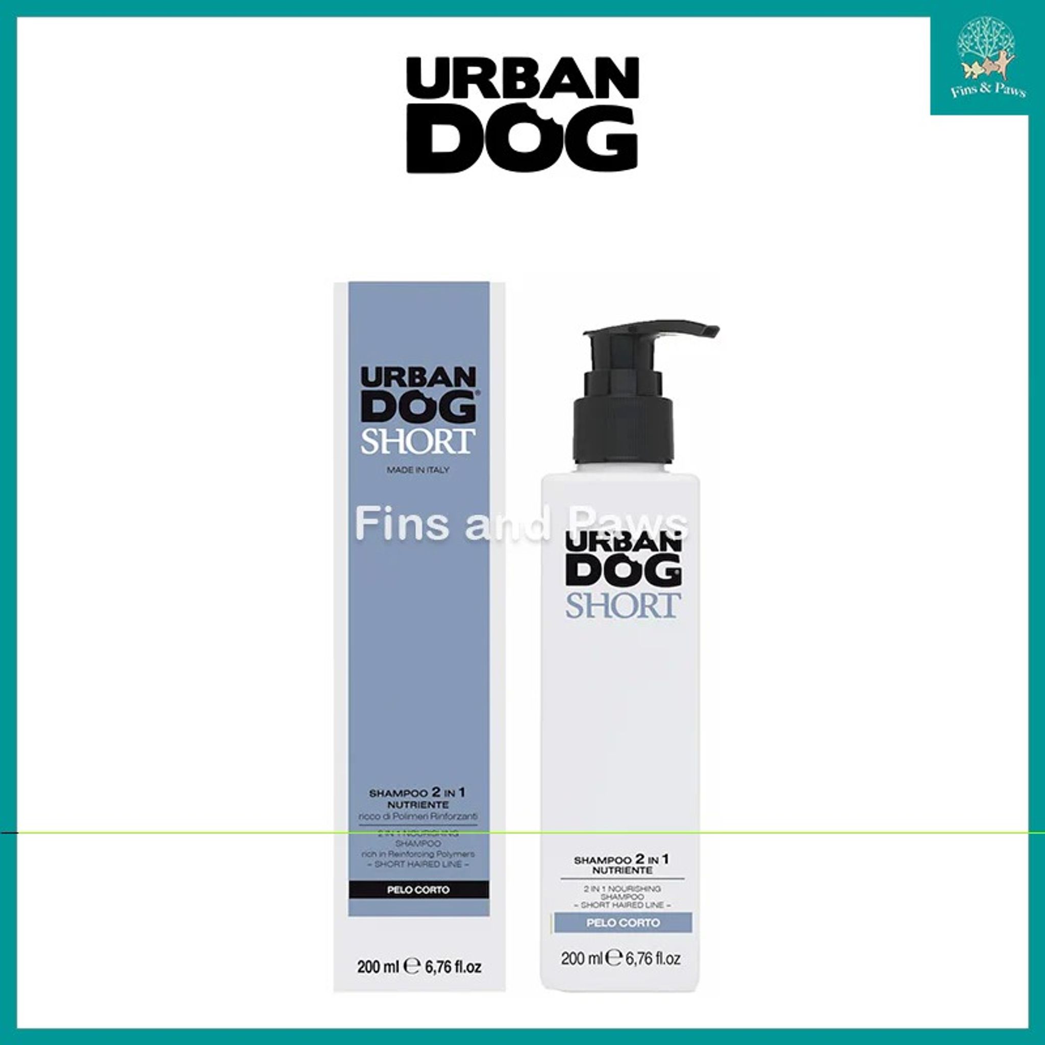 [Urban Dog] Nourishing Shampoo 2 in 1 Short 200ml (Short Haired)