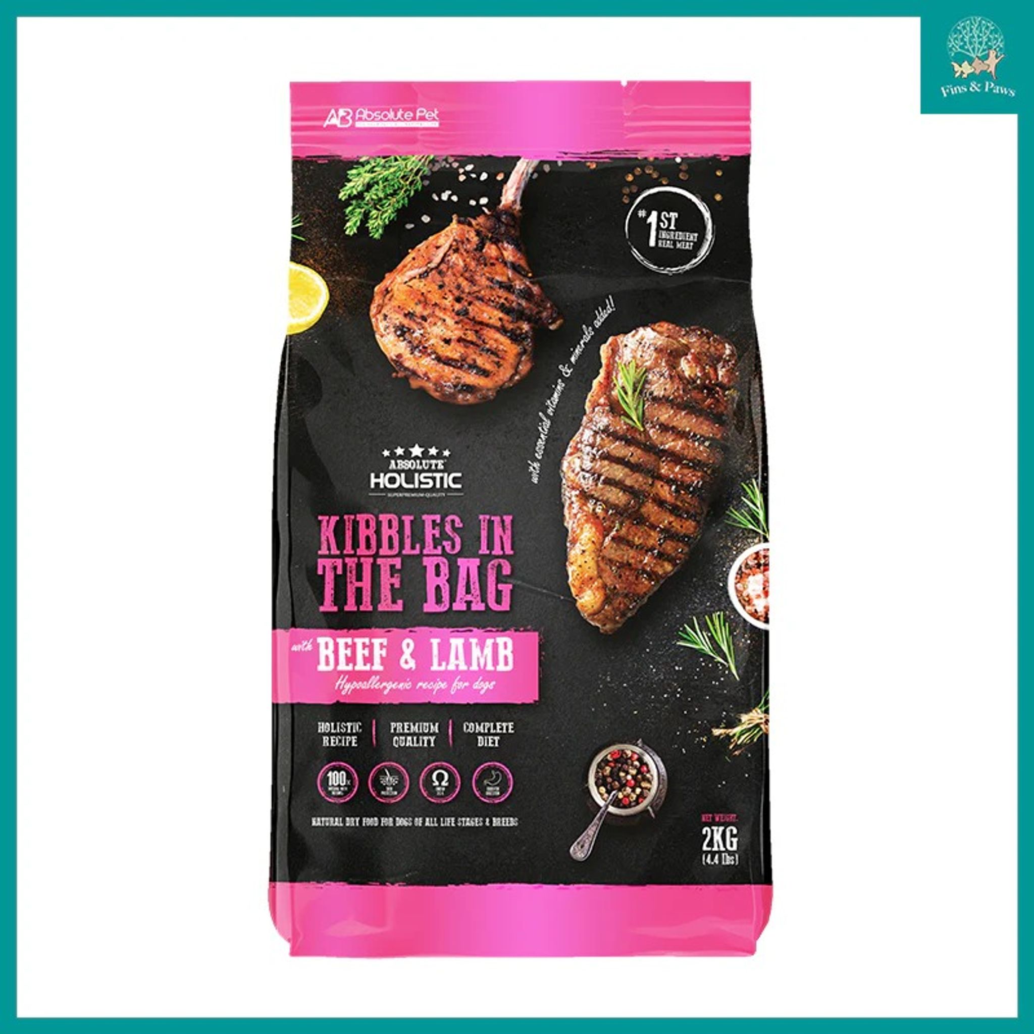 [Absolute Holistic] Kibbles in the Bag Dry Dog Food 2kg/12kg