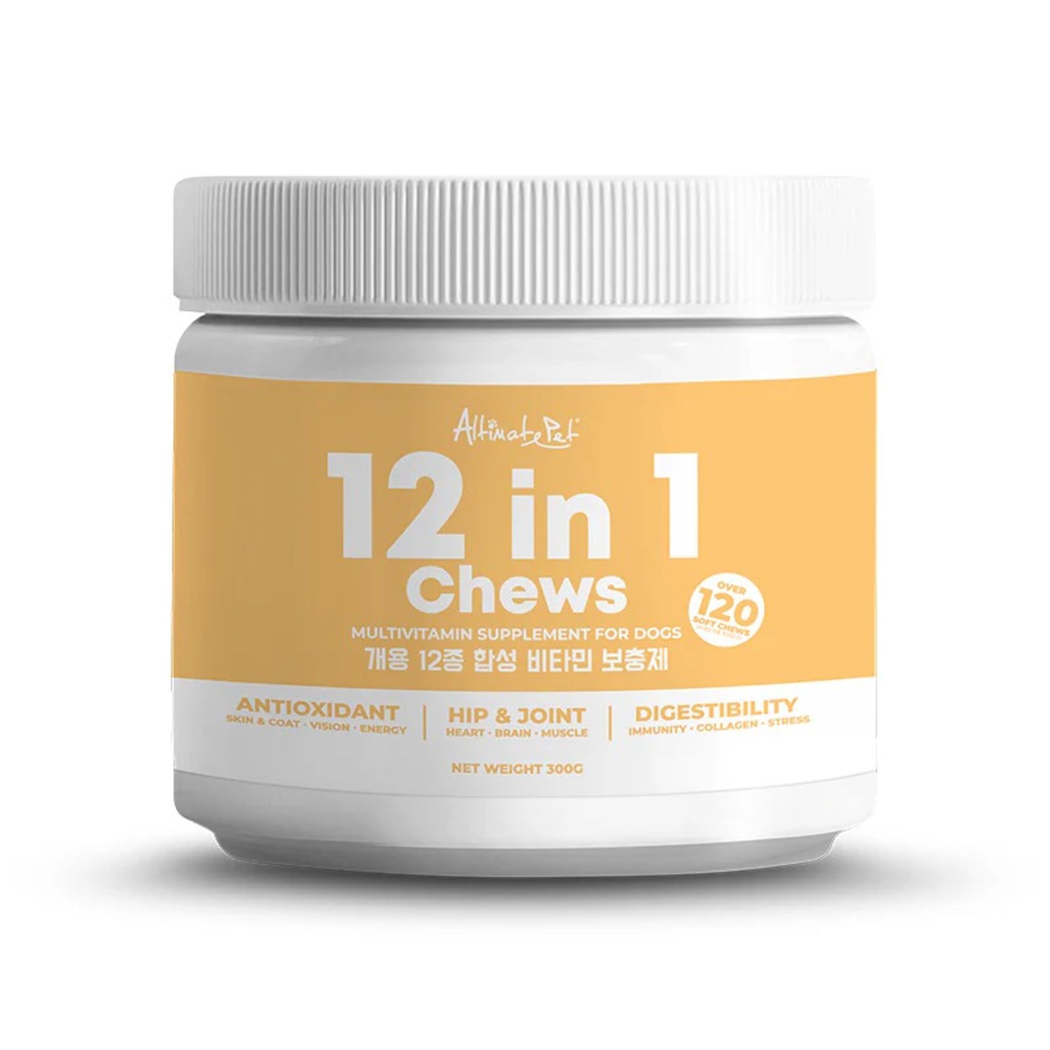 [Altimate Pet] Vitamin Supplement For Dogs - Over 120 Soft Chews (Multivitamin, Digestive, Coat Care, Joint Care, Inflammation, Probiotic)