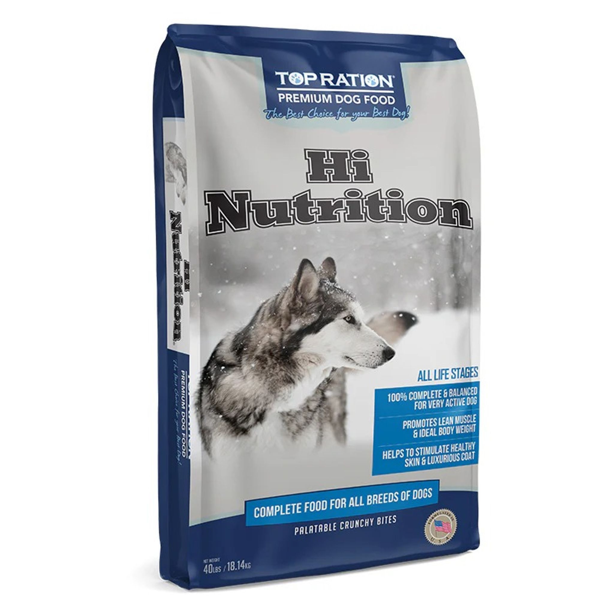 [Top Ration] Premium Dry Dog Food 18.14kg | Kibbles, Complete Diet, Hi Nutrition Tasty Chunky