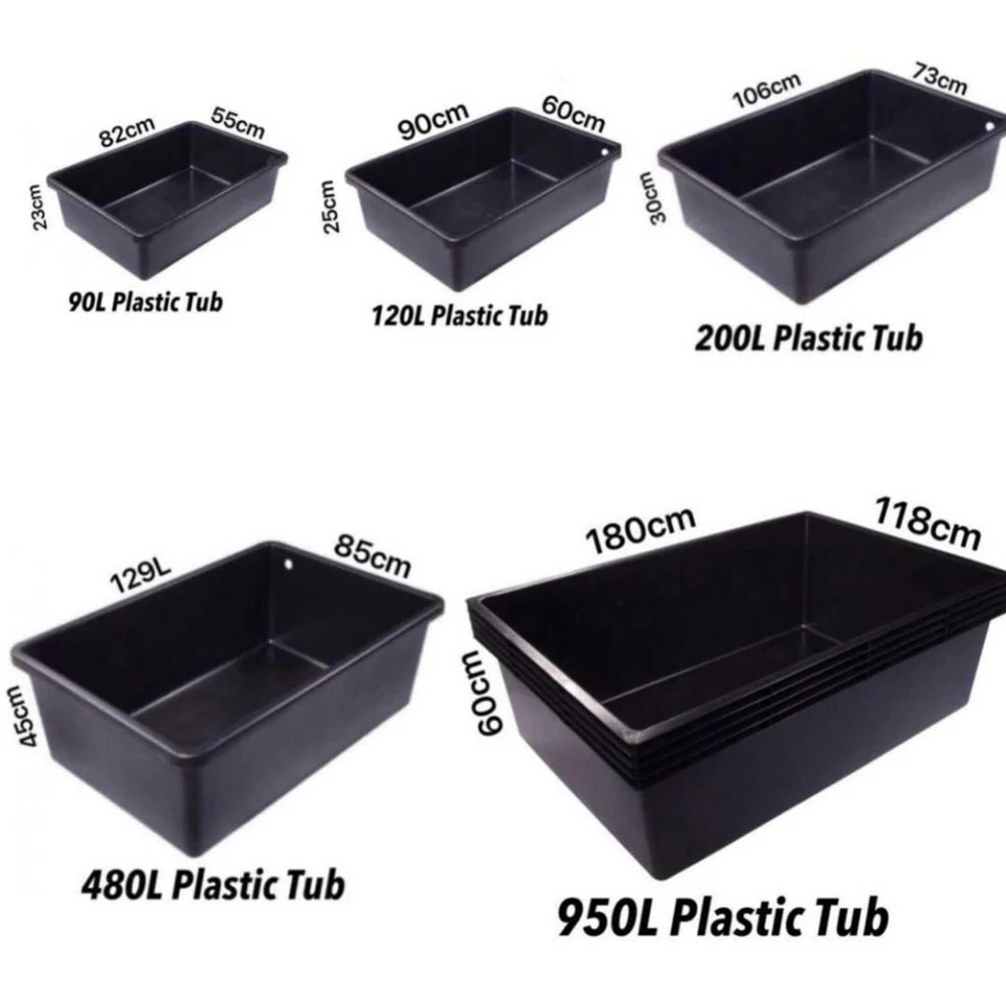 Guppy Fibre Tub Blue (Options Available)