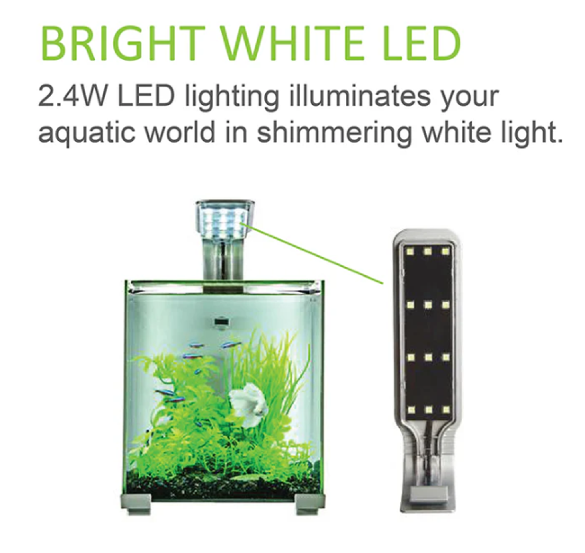 [Aquasyncro] Aquaclear-S Designer Aquarium Fish Tank (with LED Lights and Filter)