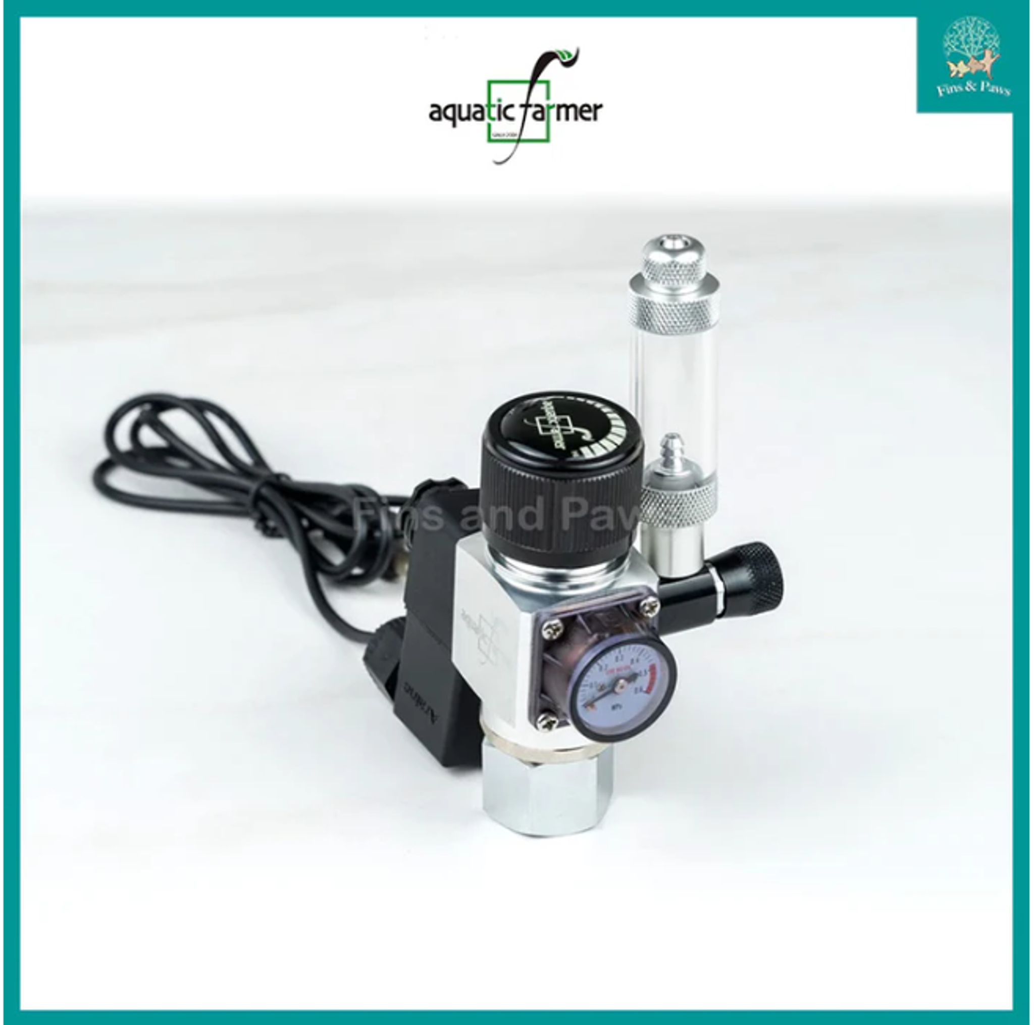 [Aquatic Farmer] Petite CO2 Regulator with Solenoid Valve and Bubble Counter (Face Up)