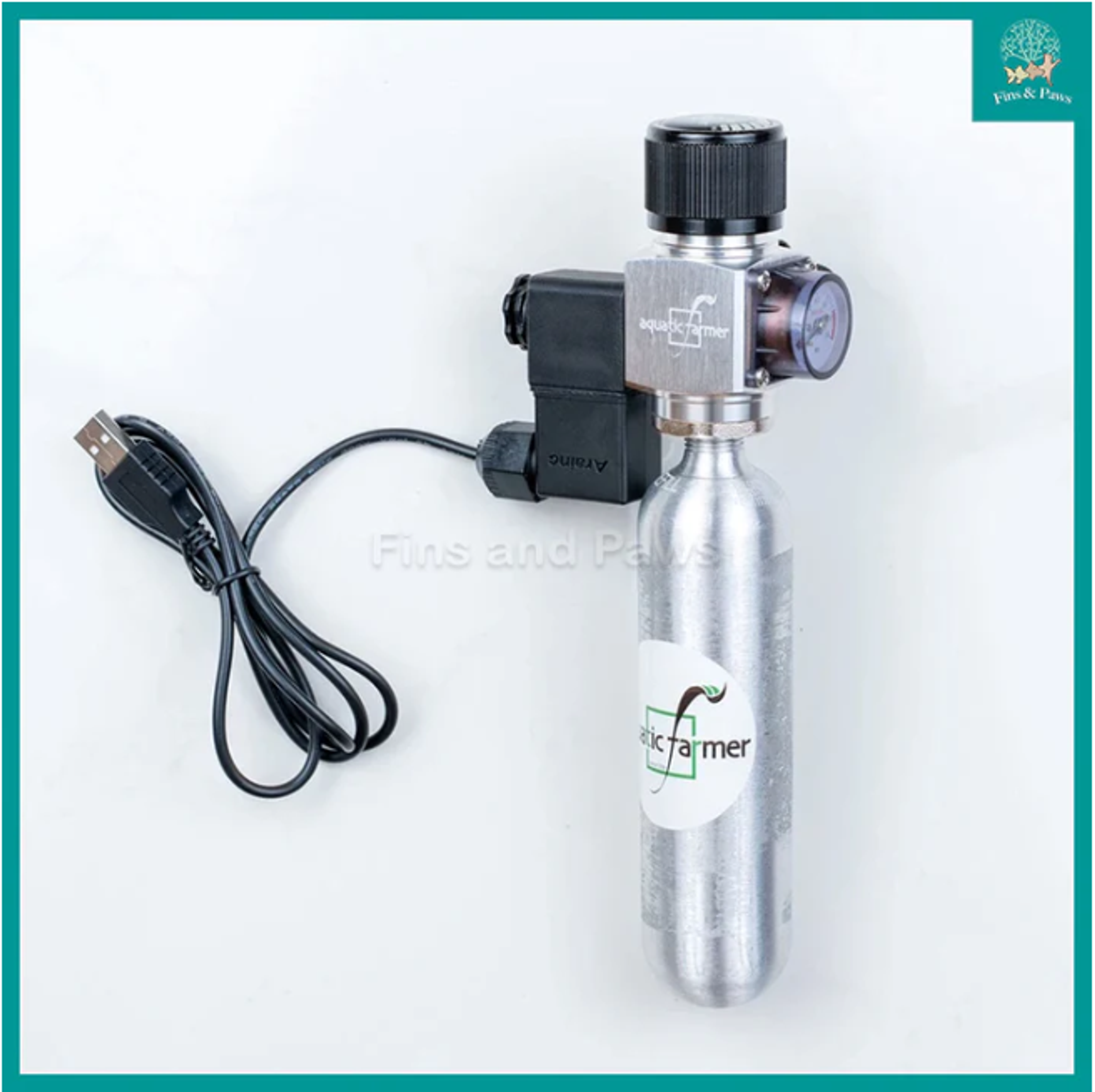 [Aquatic Farmer] Petite CO2 Regulator with Solenoid Valve and Bubble Counter (Face Up)