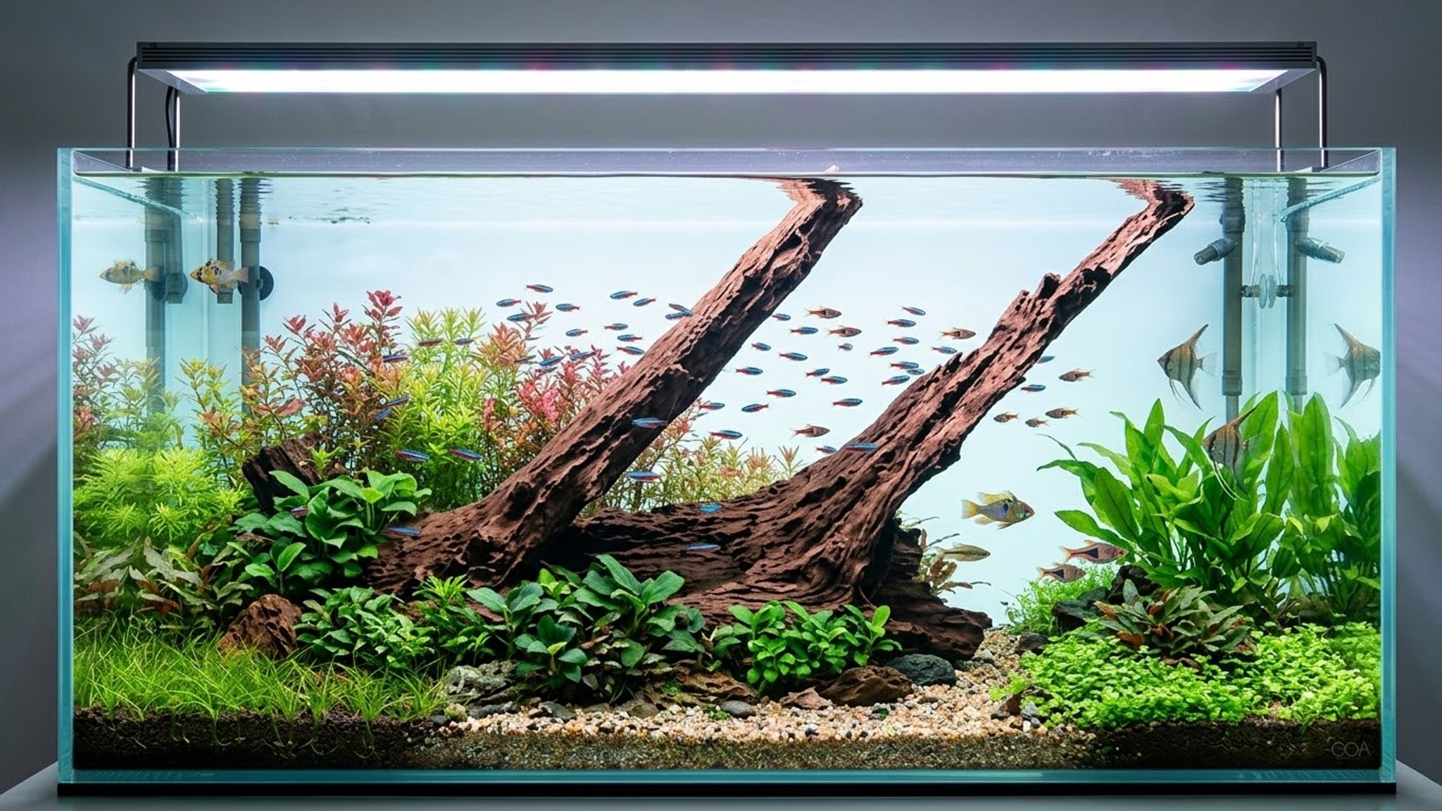 [C12] Premium Self-Standing Dual-Pillar Exhibition Driftwood
