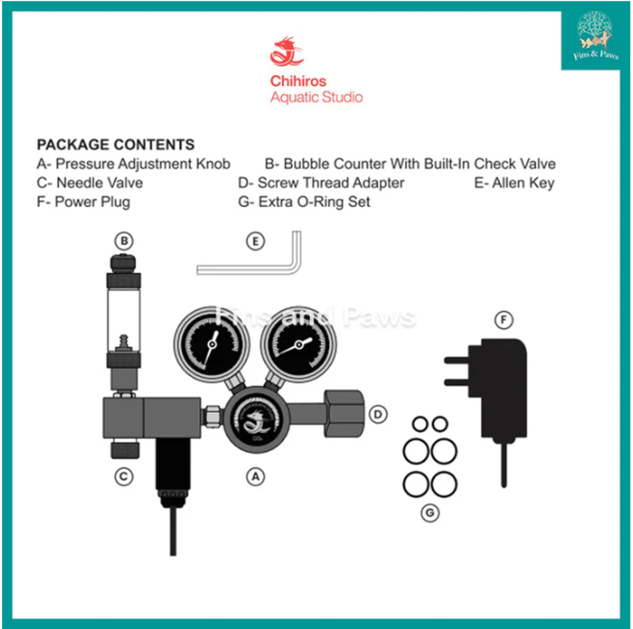 [Chihiros] CO2 Regulator Pro LIMITED Edition with Solenoid Valve and Bubble Counter
