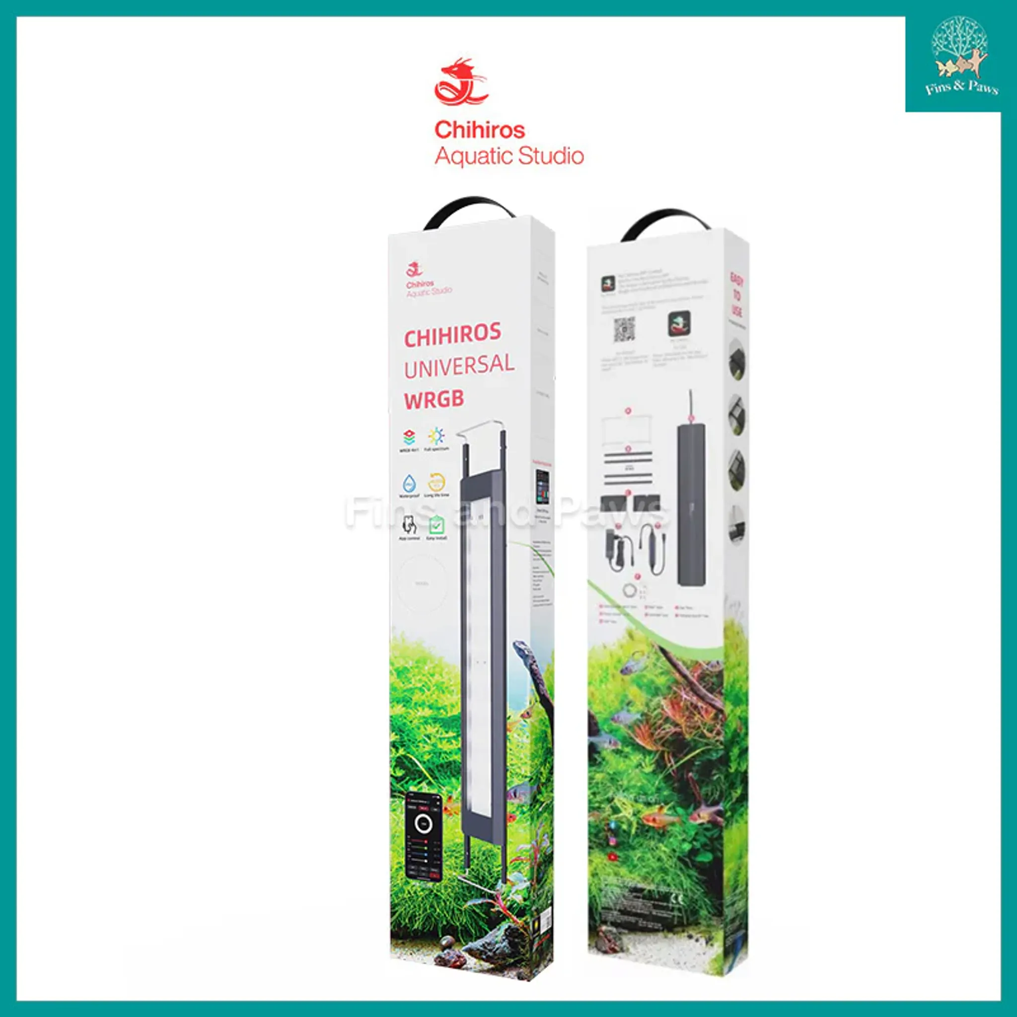 [Chihiros] UNIVERSAL WRGB Aquarium LED Light for Aquatic Plants for Aquatic Plants, Tropical Fish, Goldfish, Monster Fish and Covered Tank (Waterproof IP67)