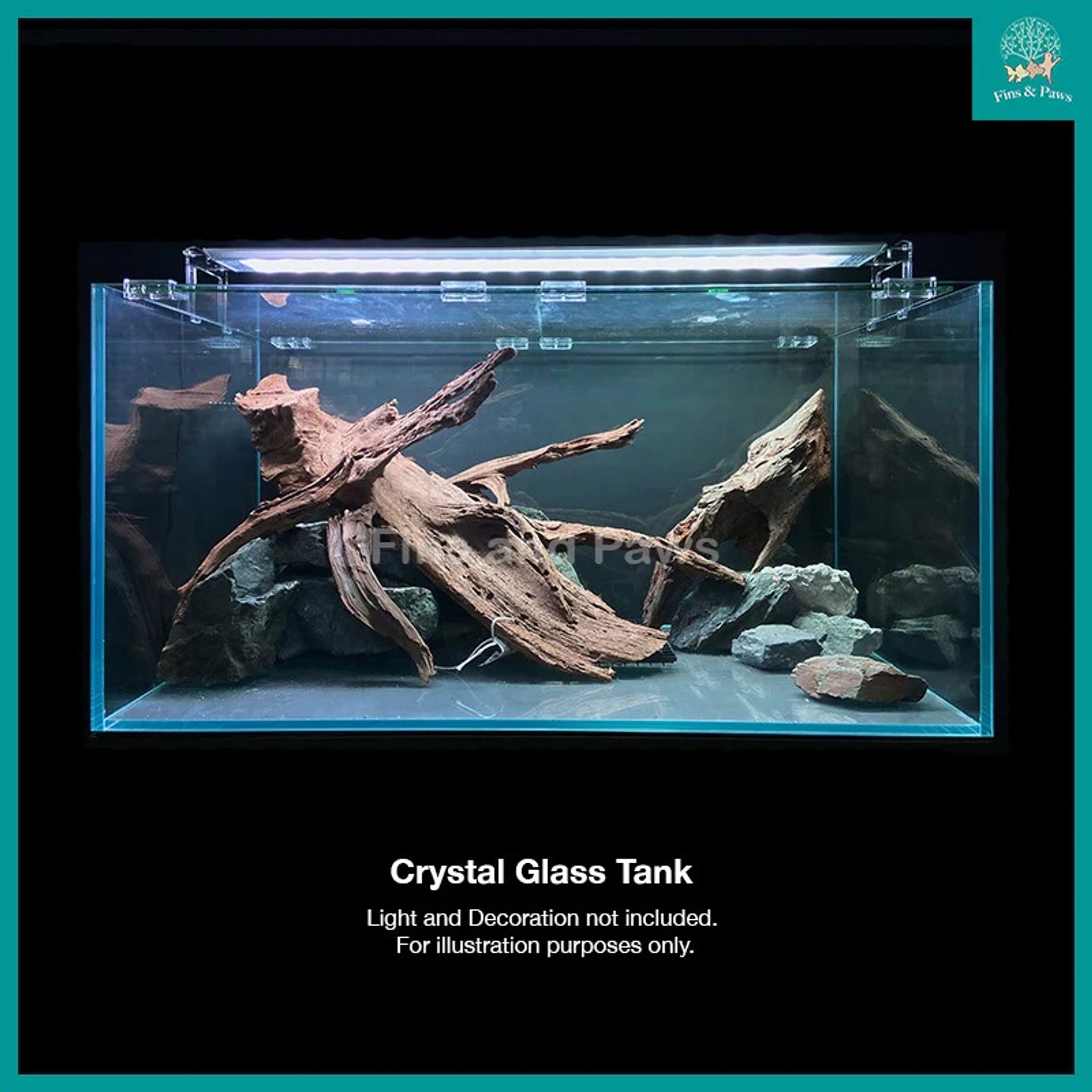 [Crystal] 3ft - 4ft Crystal Ultra-Clear Glass Aquarium Fish Tank with Mat (90x45x30cm / 90x45x45cm / 120x50x50cm)