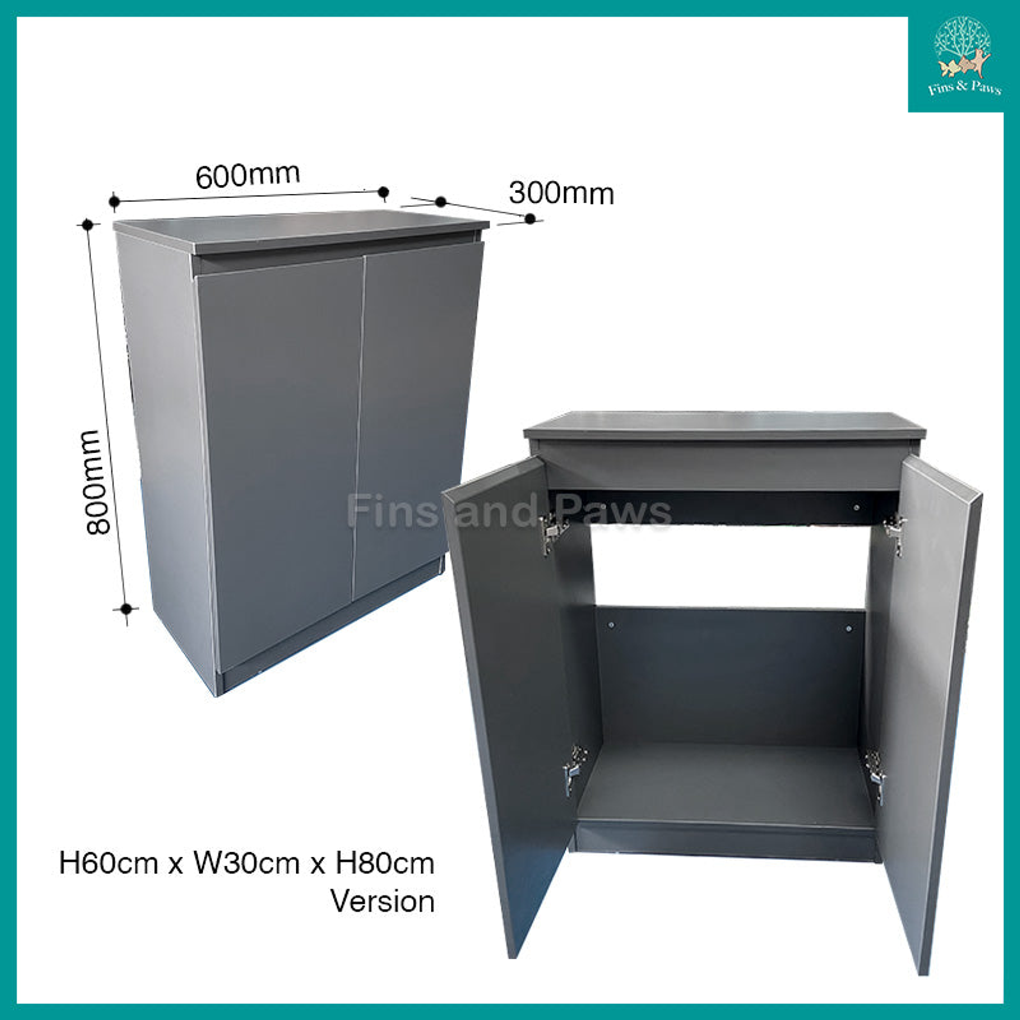 [Crystal] Monochrome Series 2ft (60cm), 3ft (90cm) and 4ft (120cm) Designer Aquarium Fish Tank Cabinet