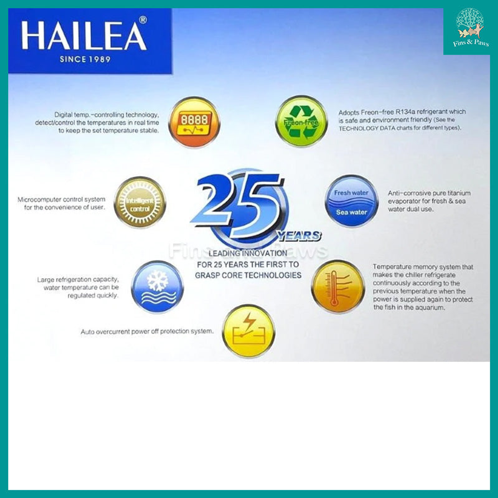 [HAILEA] HS Series Water Chiller for Freshwater and Marine Aquarium. HS-28A, HS-66A, HS-90A