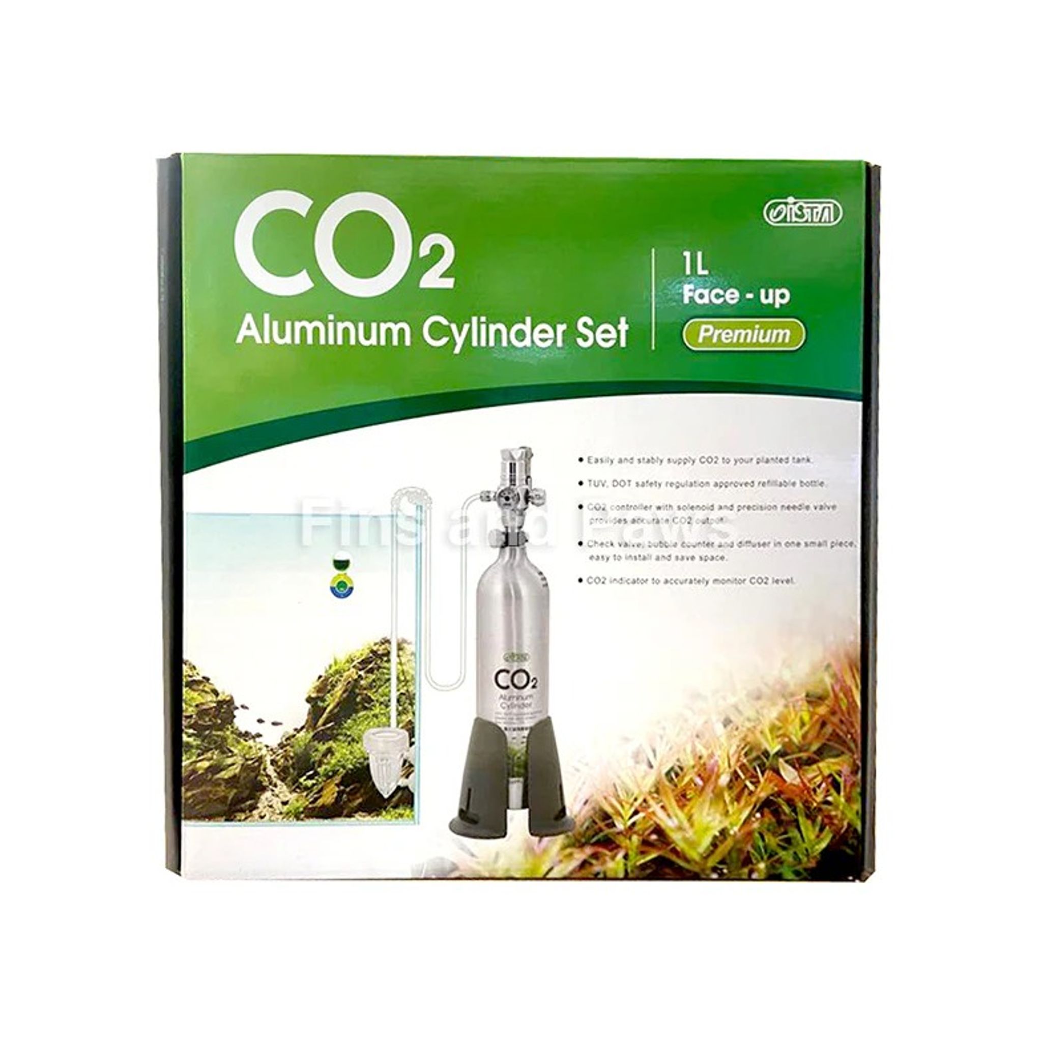 [ISTA] 1L CO2 Professional Aluminum Cylinder Set Face Up - PREMIUM