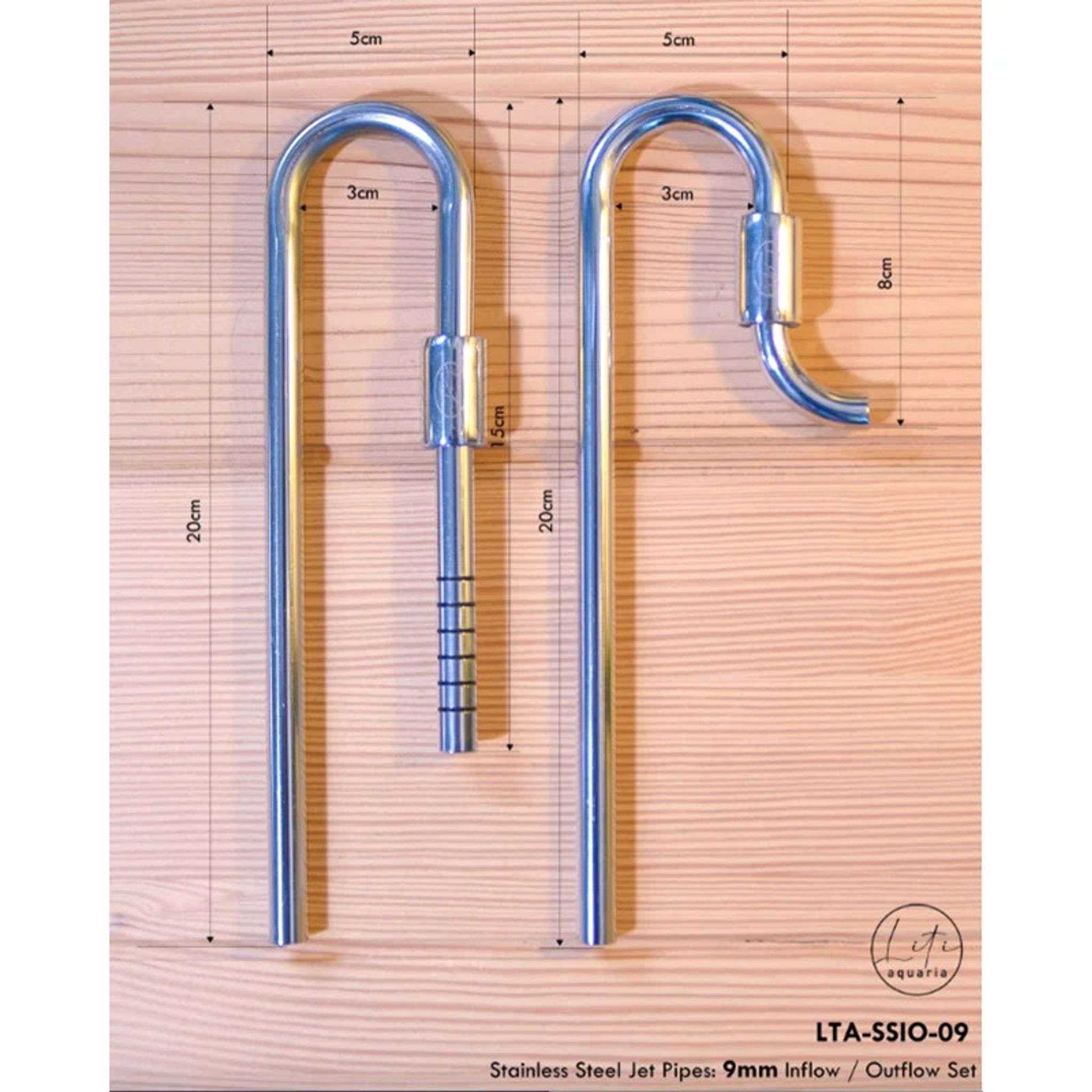 [LitiAquaria] Stainless Steel Jet Pipe In/Out (9/12/16mm)