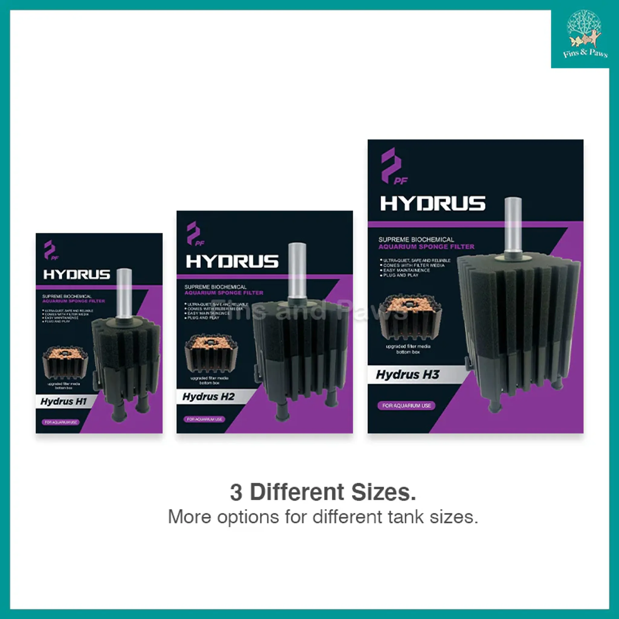 [PF ProFeed] Hydrus Aquarium Biological Sponge Filter for Beneficial Bacteria suitable for Shrimps, Betta, Discus, Baby Fish etc
