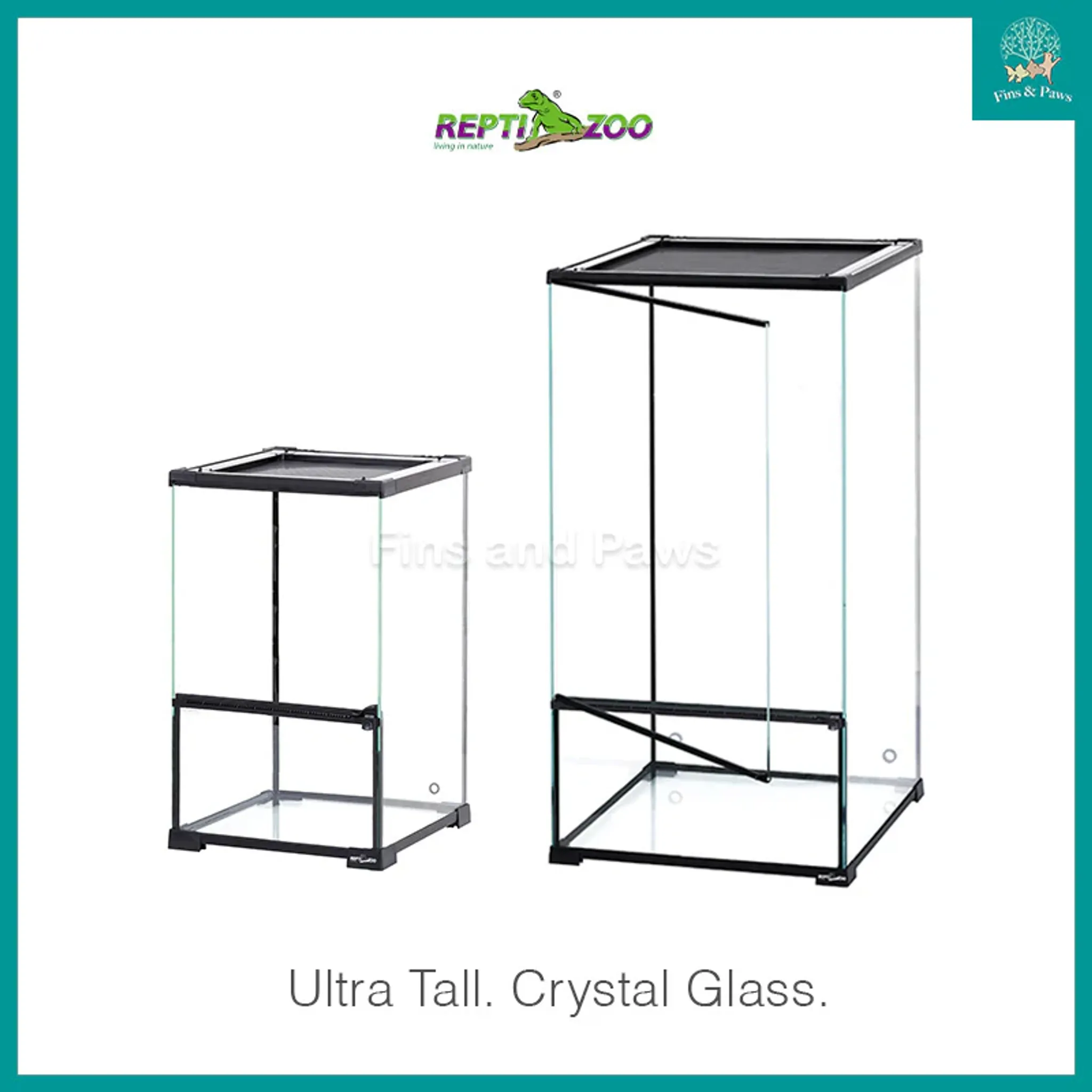 [ReptiZoo] Crystal Glass TALL Terrarium / Paludarium Tank