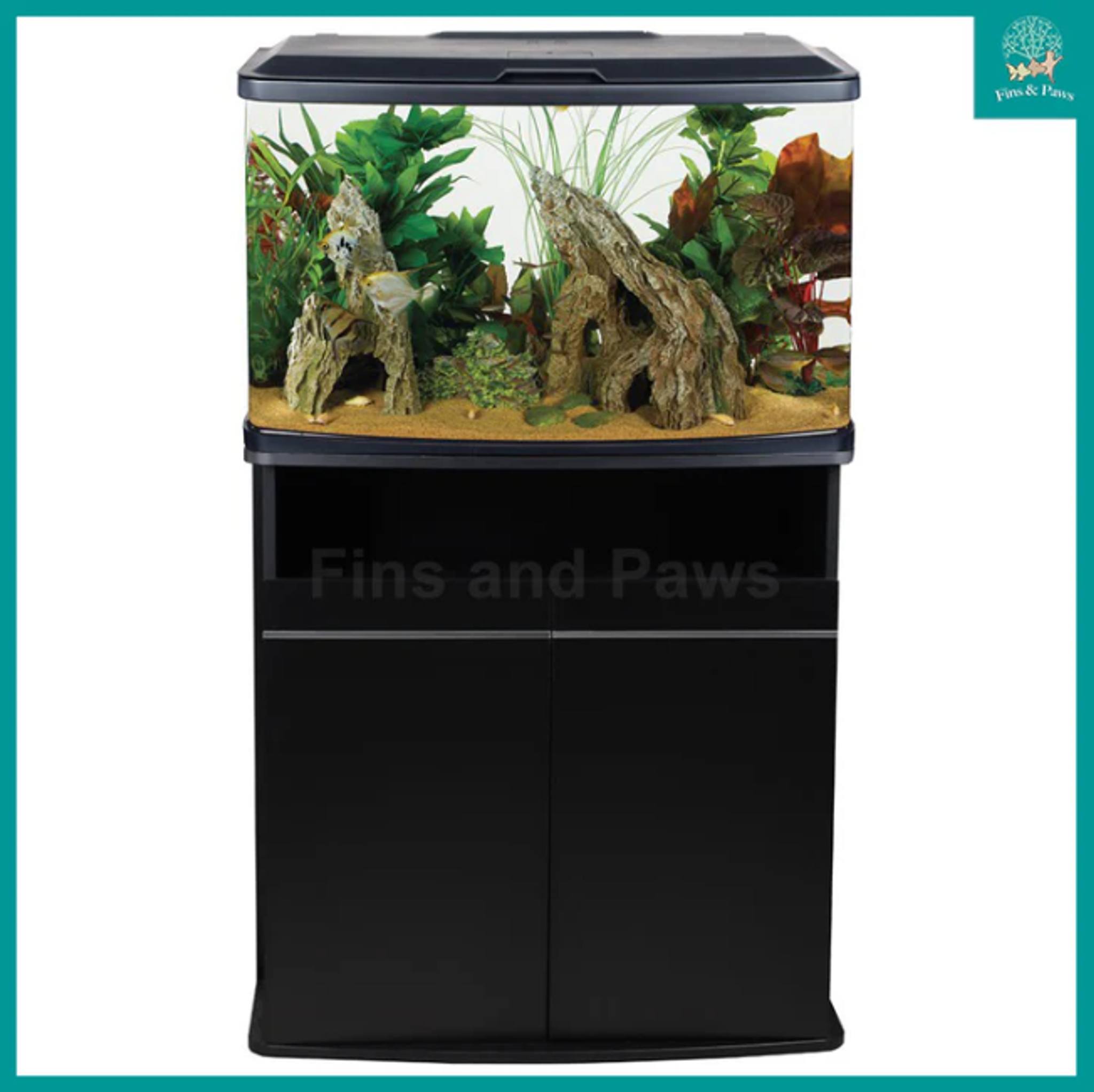 [Resun] 87L Panaview 2.5ft Tank and Cabinet Set (with LED Lights and Filter)