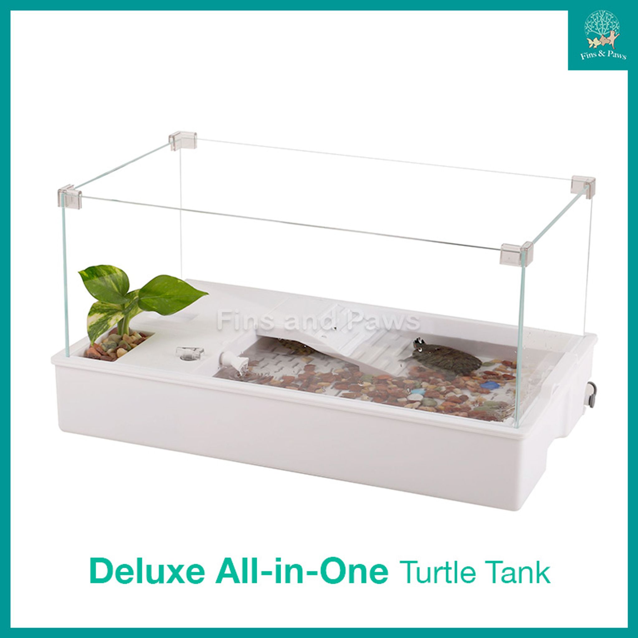 [Resun] Turtle and Terrapin All-in-One Tank (with Filter, Ramp and Easy Clean Design) 500x300x260mm