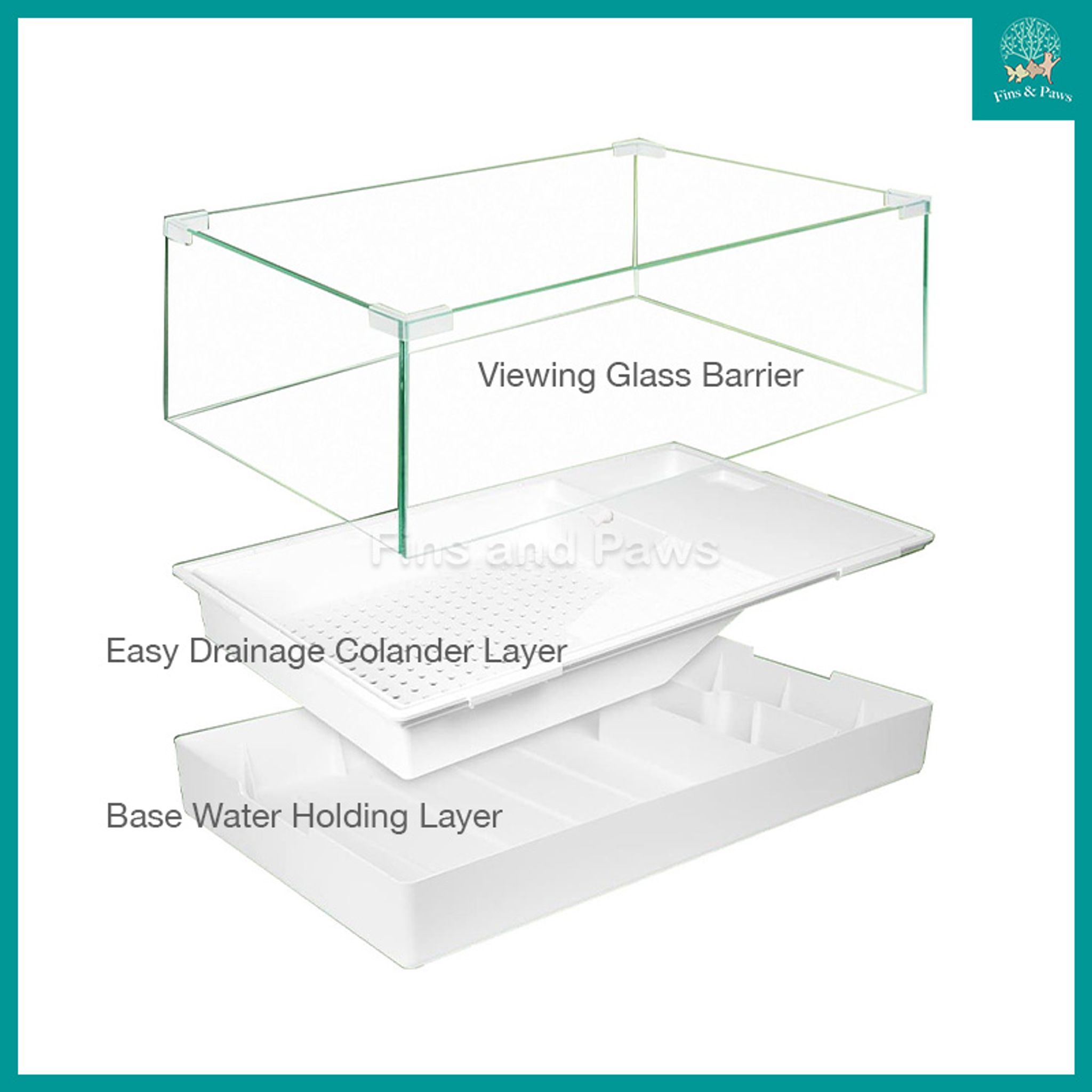 [Resun] Turtle and Terrapin All-in-One Tank (with Filter, Ramp and Easy Clean Design) 500x300x260mm