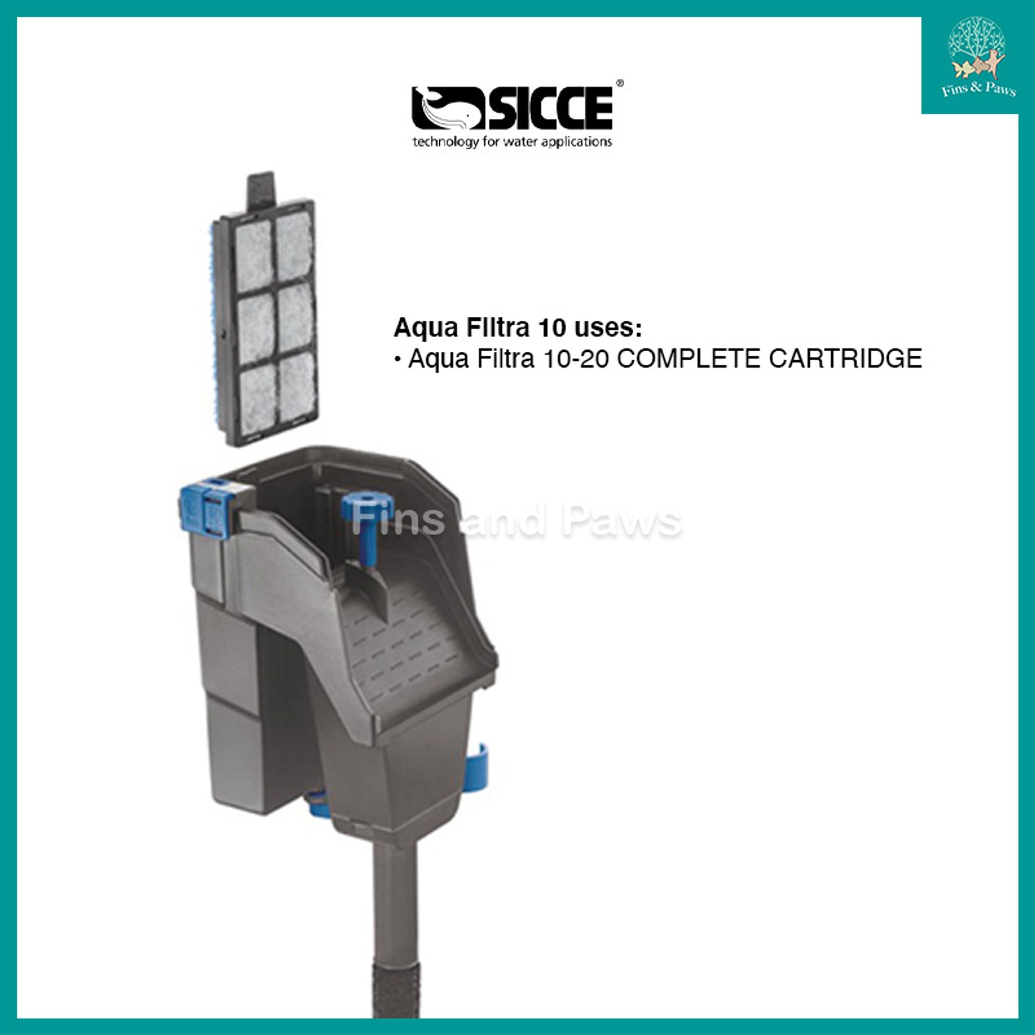 [Sicce] Aqua Filtra Complete Cartridge - Replacement Cartridge for Sicce Aqua Filtra 10 / 20 / 40
