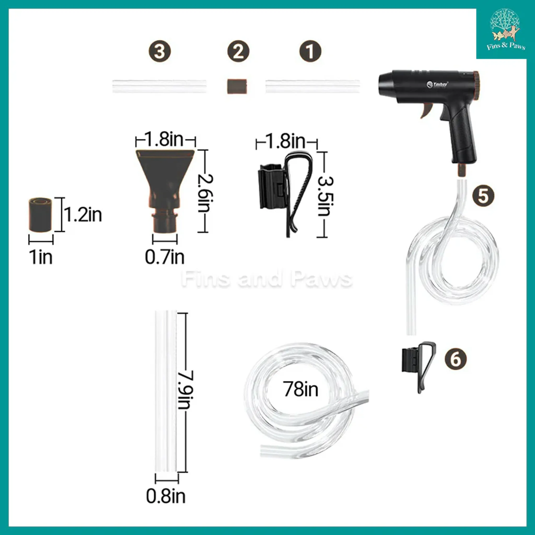 [Yaubay] Hand Pressure Aquarium Gravel Cleaner and Water Change Siphon for Small and Big Tanks (>30cm)