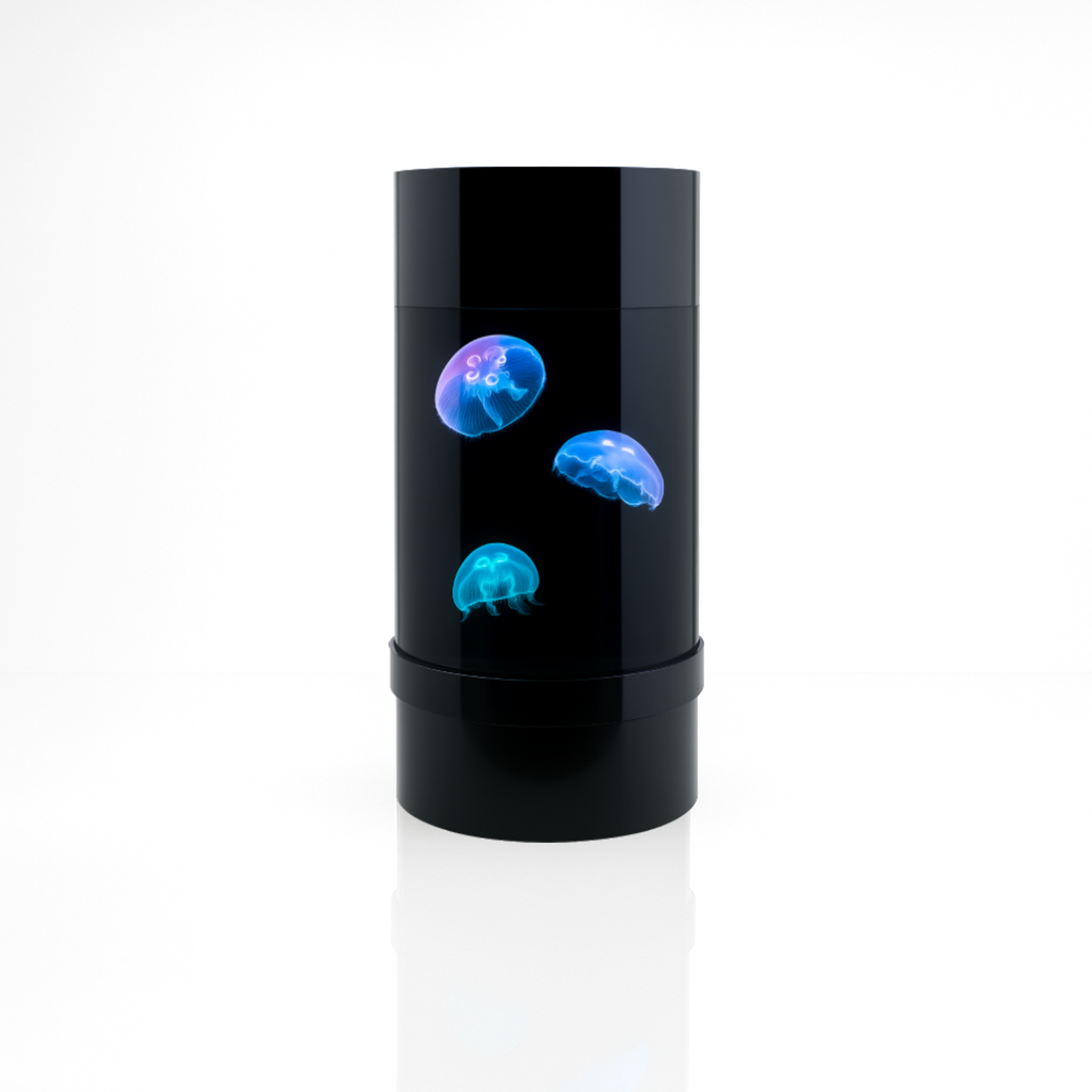 8L Cylinder Black Jellyfish Tank