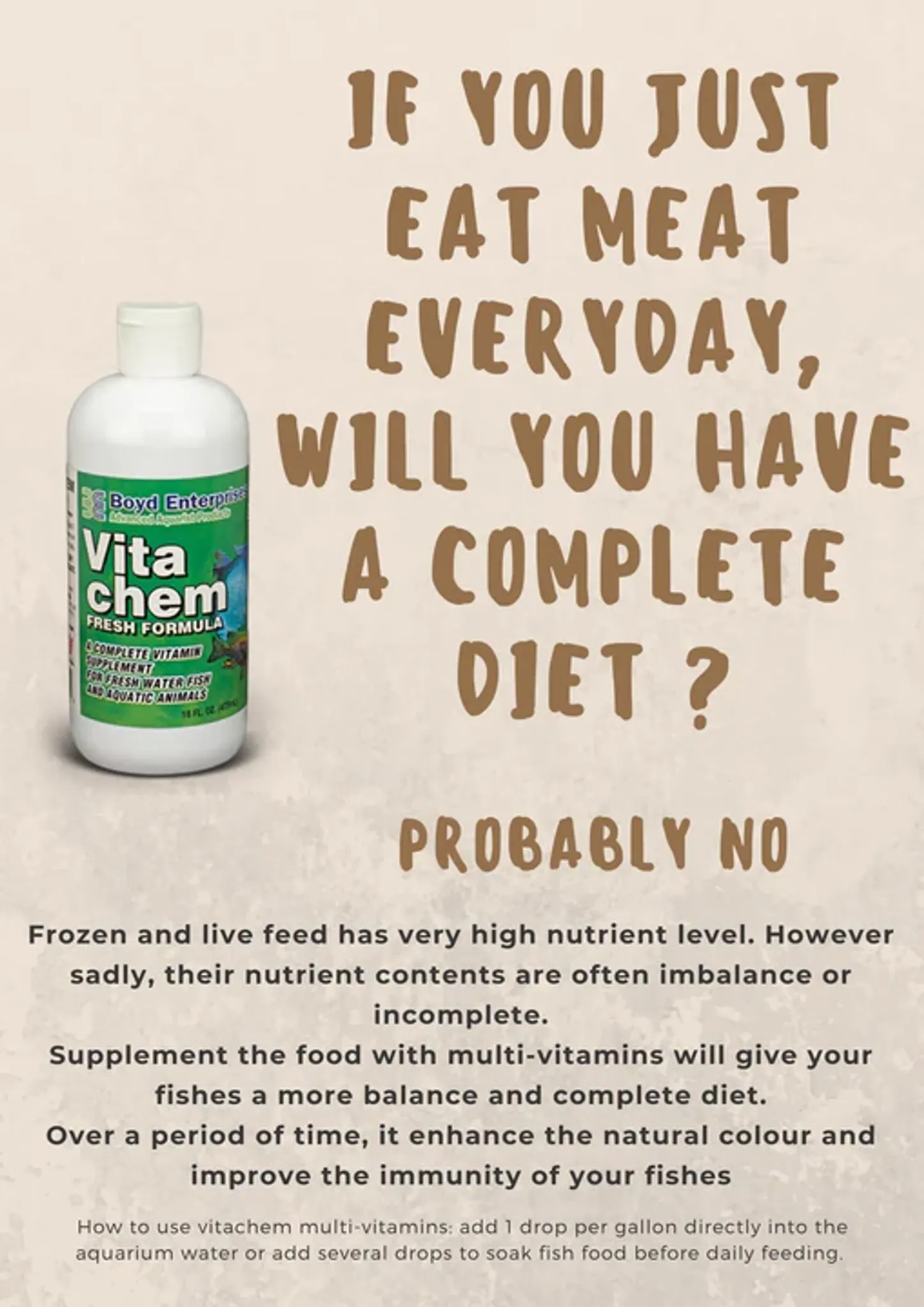 BOYD VitaChem Fresh: Concentrated Multi-Vitamin Supplement for Vibrant Aquarium Fish
