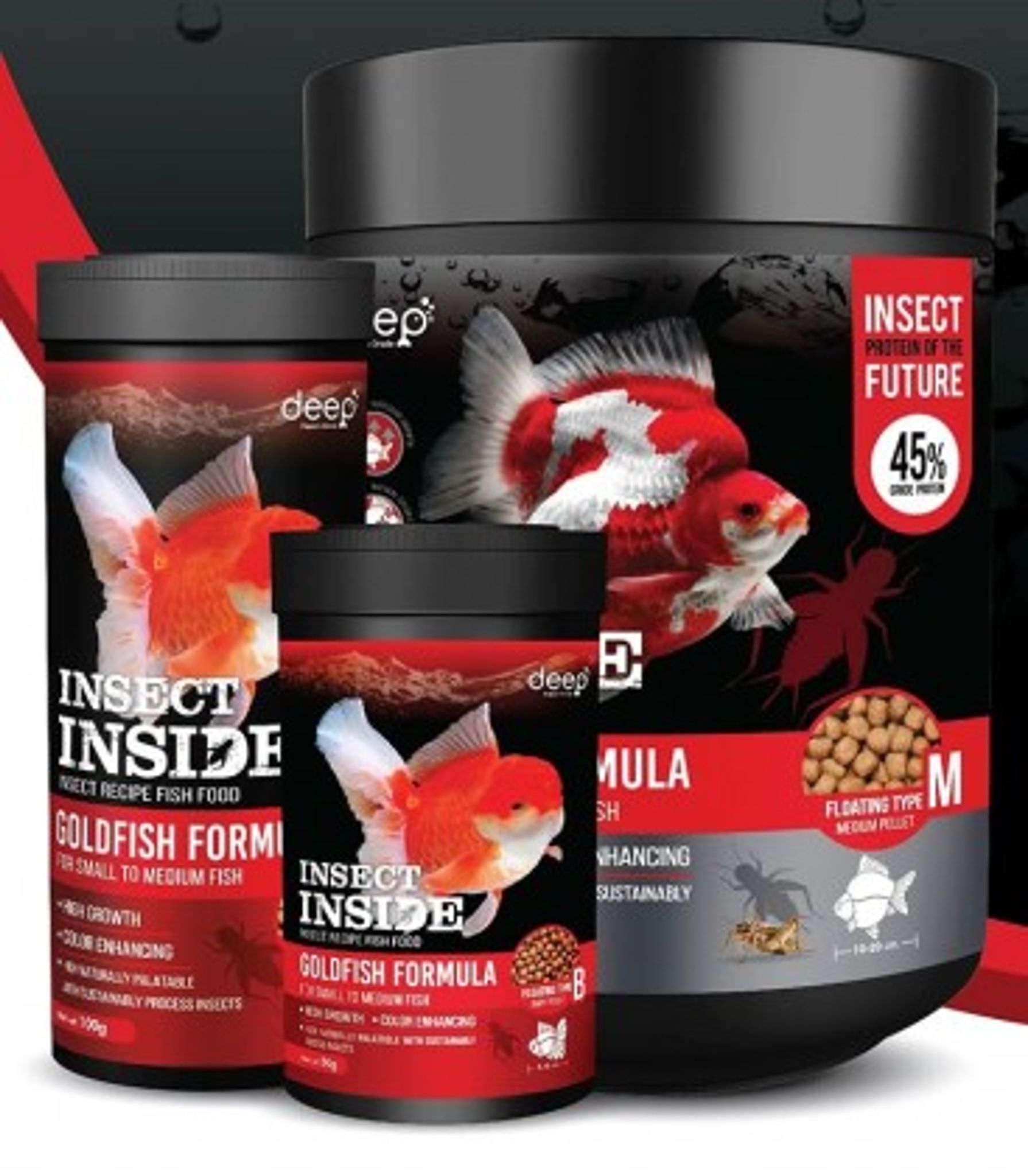 Deep Goldfish Formula Insect Inside (Floating Pellet) 100g B 1mm (PCN50129)