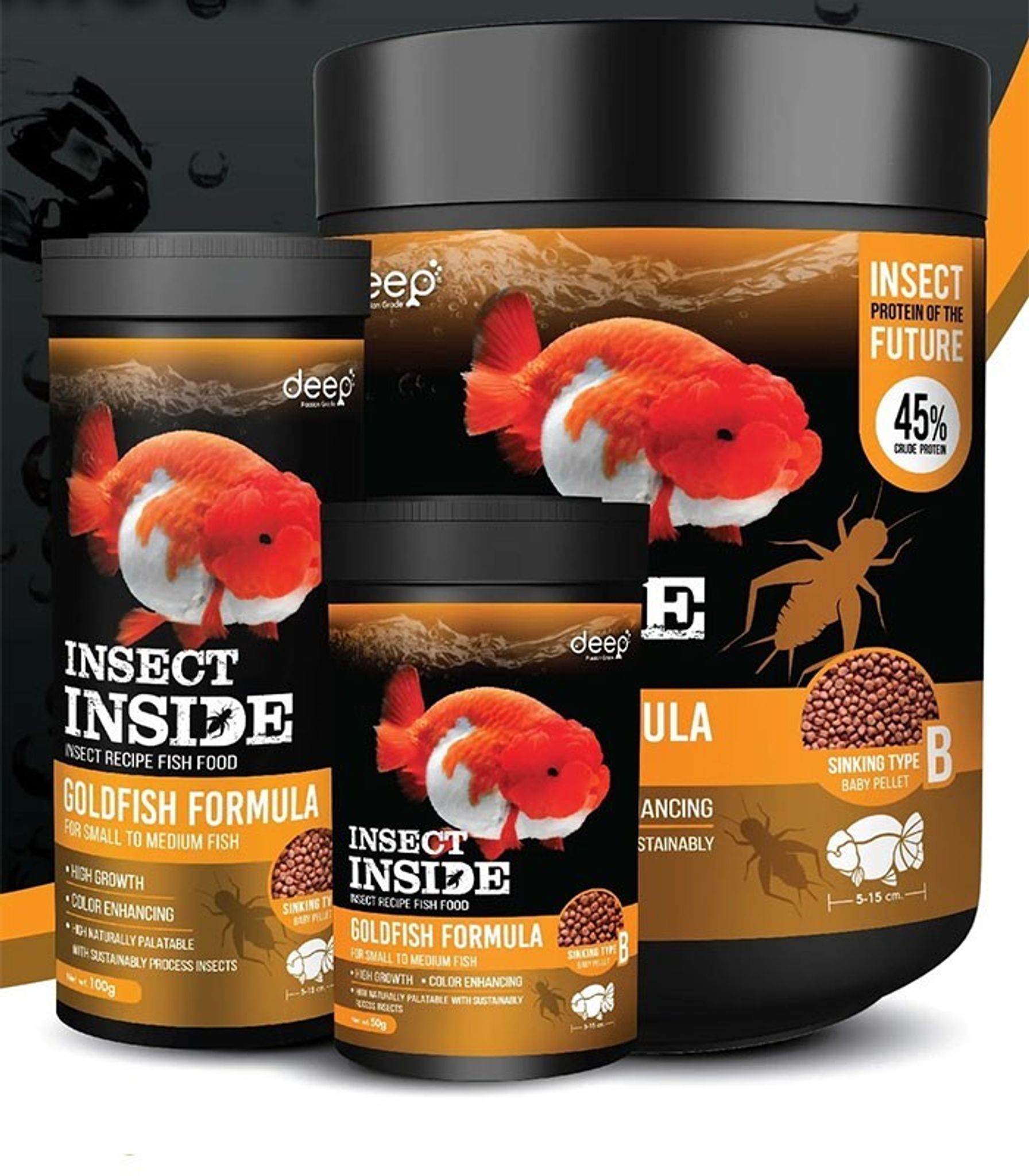 Deep Goldfish Formula Insect Inside (Sinking Pellet) 500g S 8mm (PCN50440)