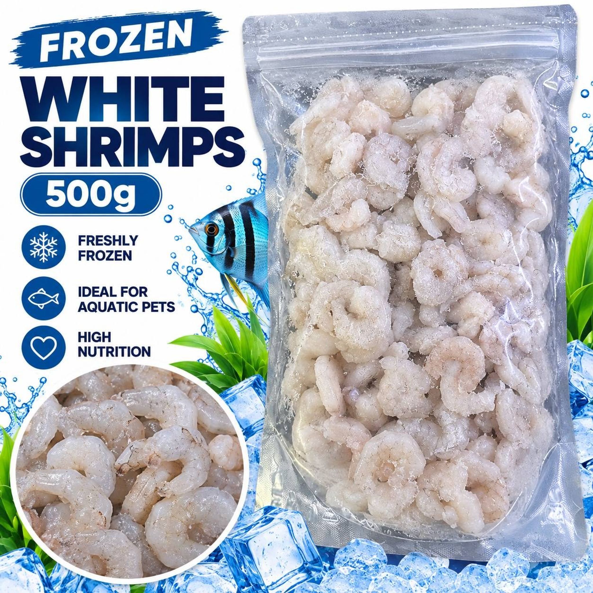 Frozen White Shrimps (500g)