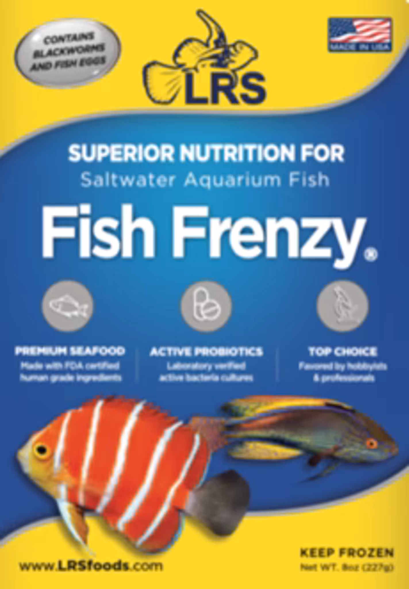 Larry’s Reef Services Fish Frenzy food